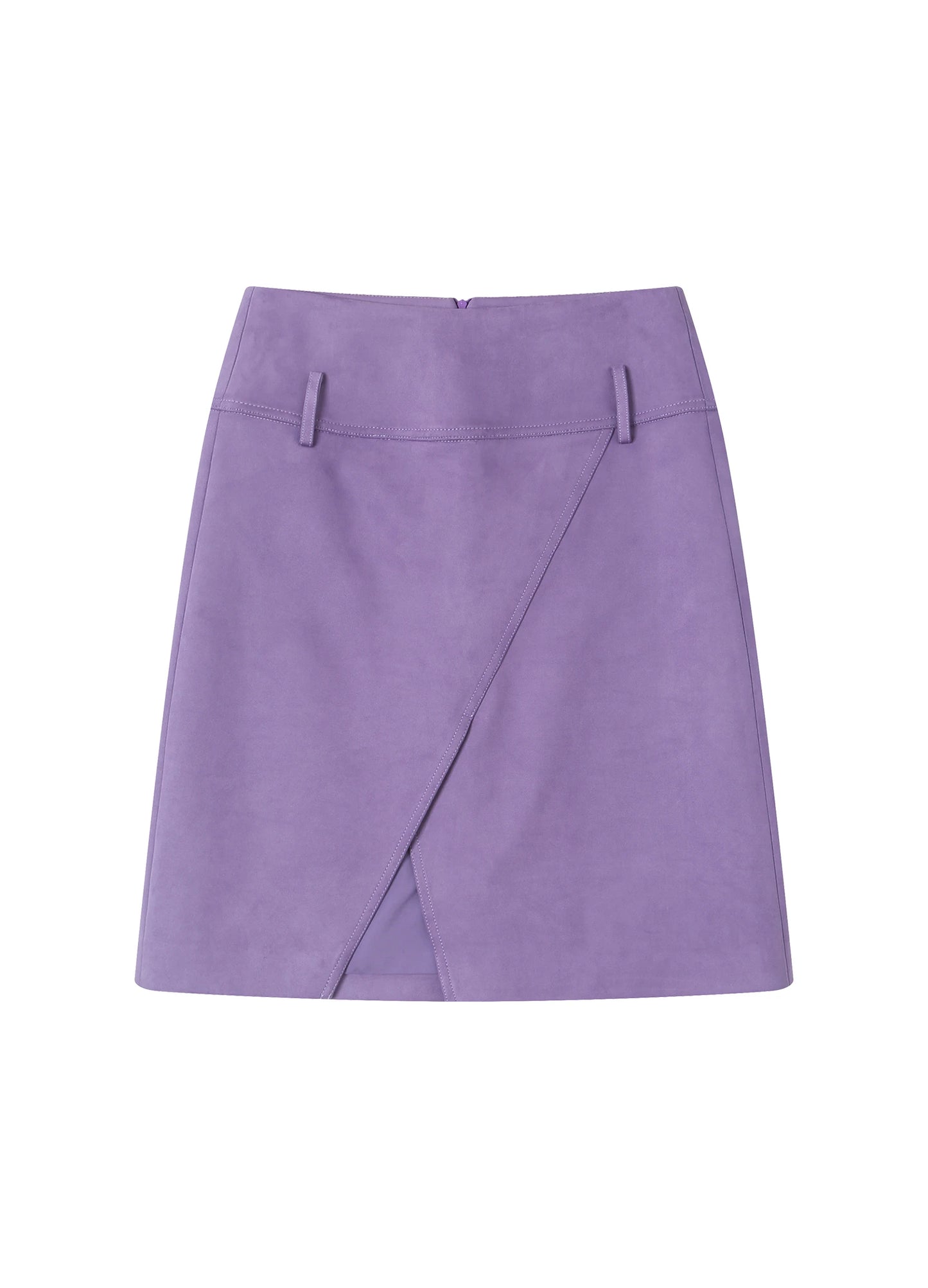 Suede Split Skirt