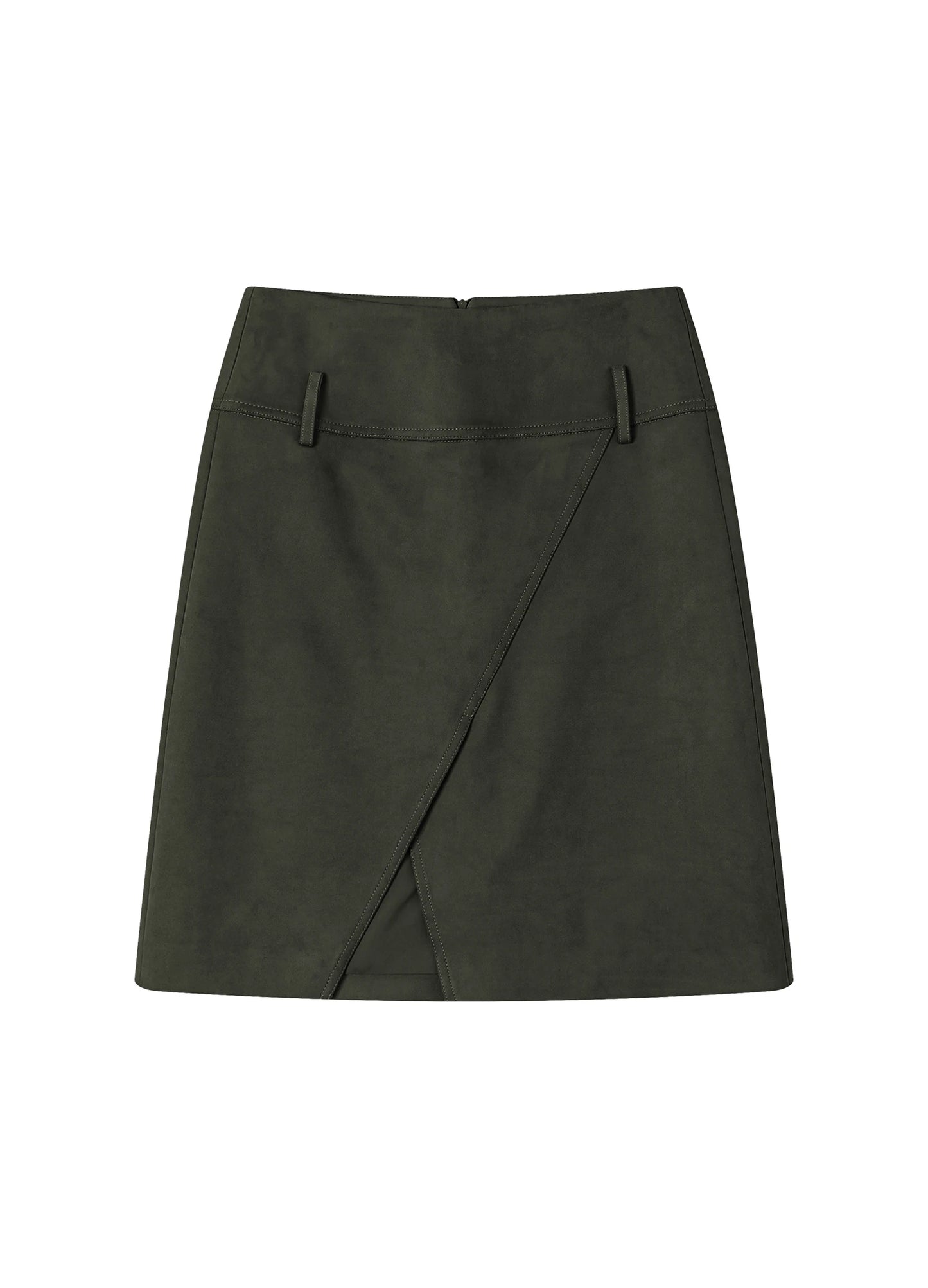 Suede Split Skirt