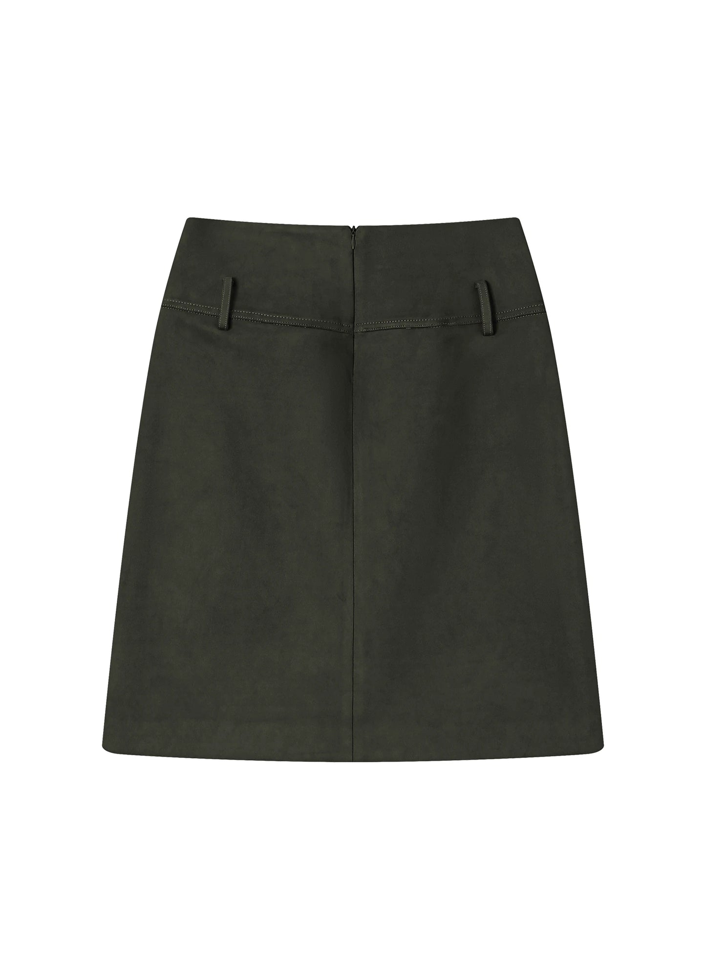 Suede Split Skirt