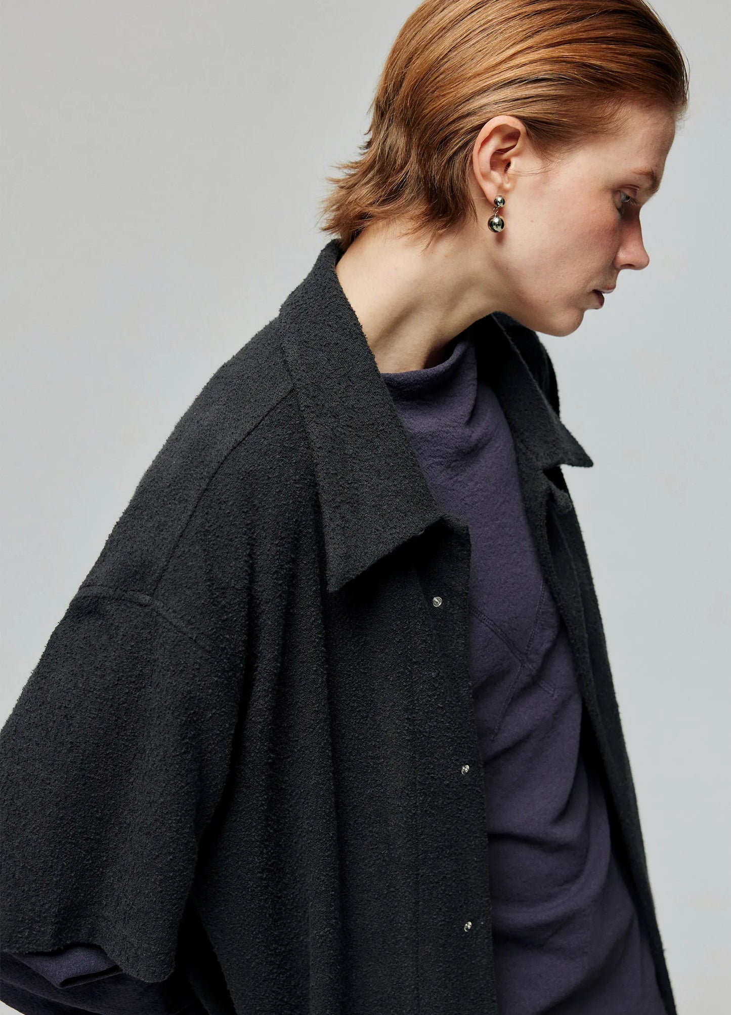 Terrycloth Knit Short Sleeve Shirt