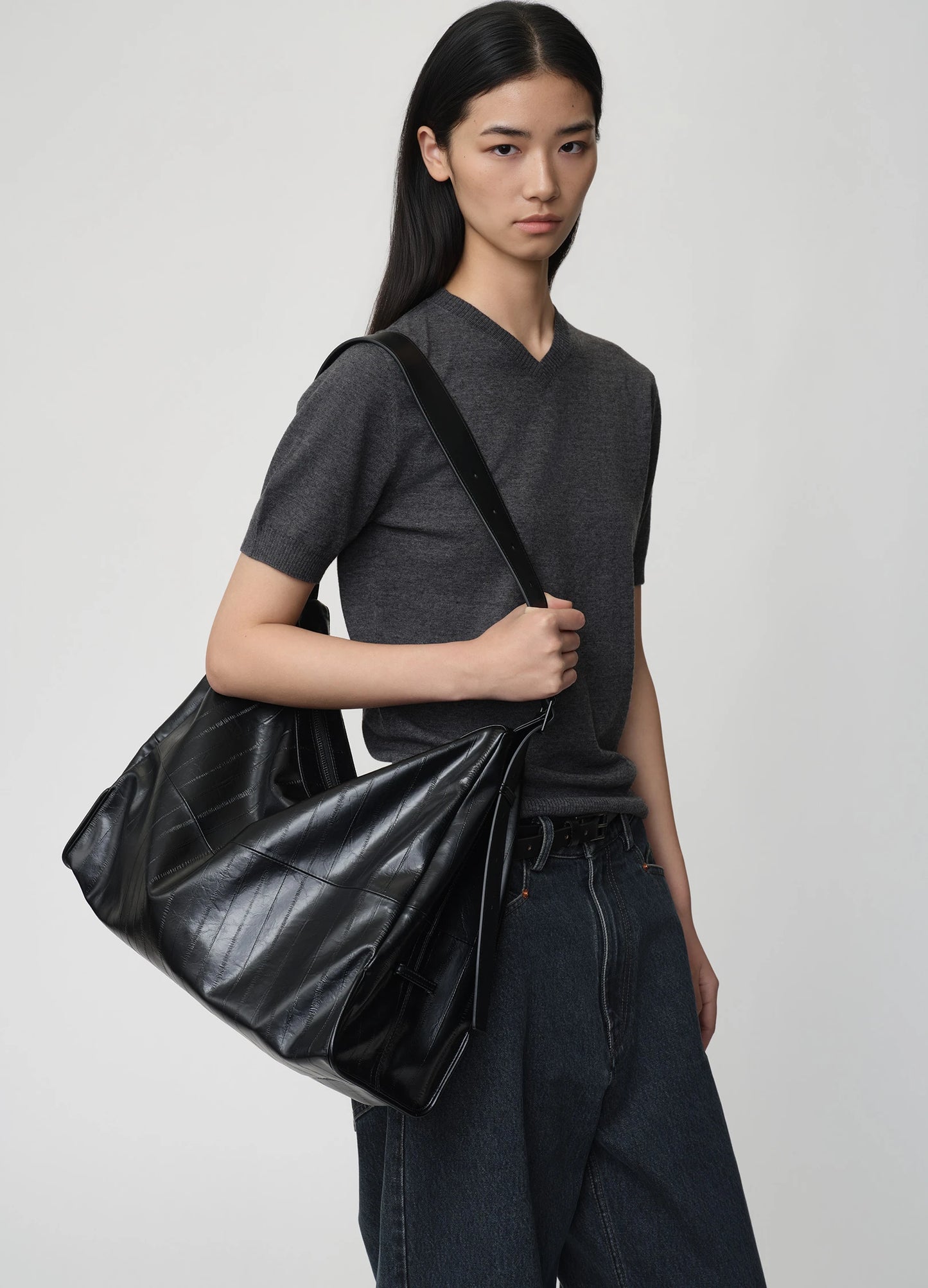 Textured Shoulder Bag