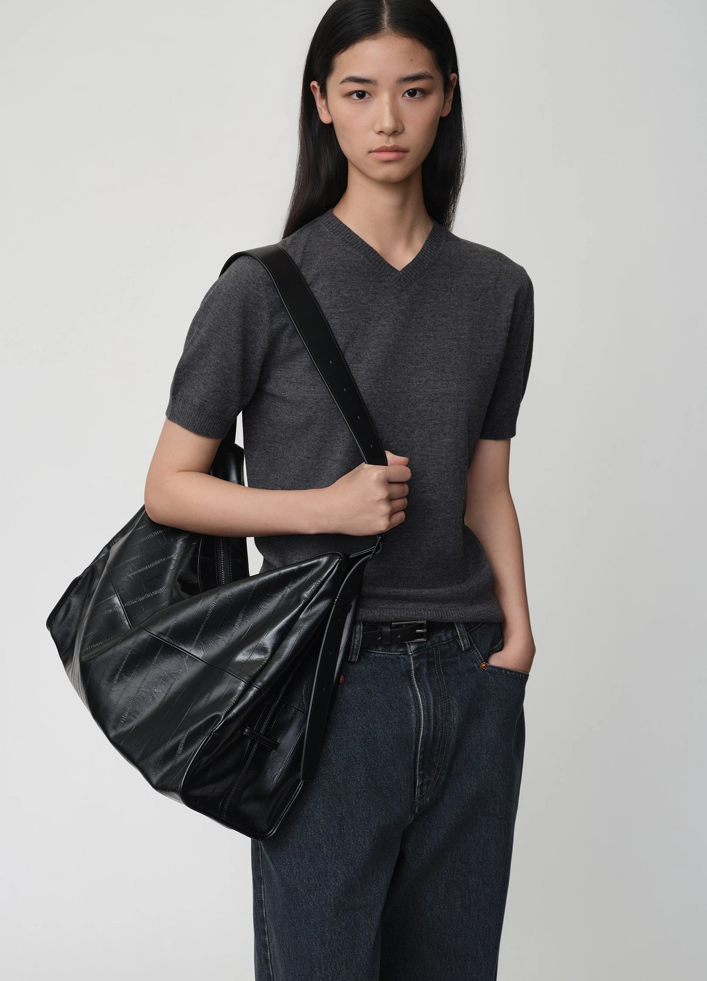 Textured Shoulder Bag