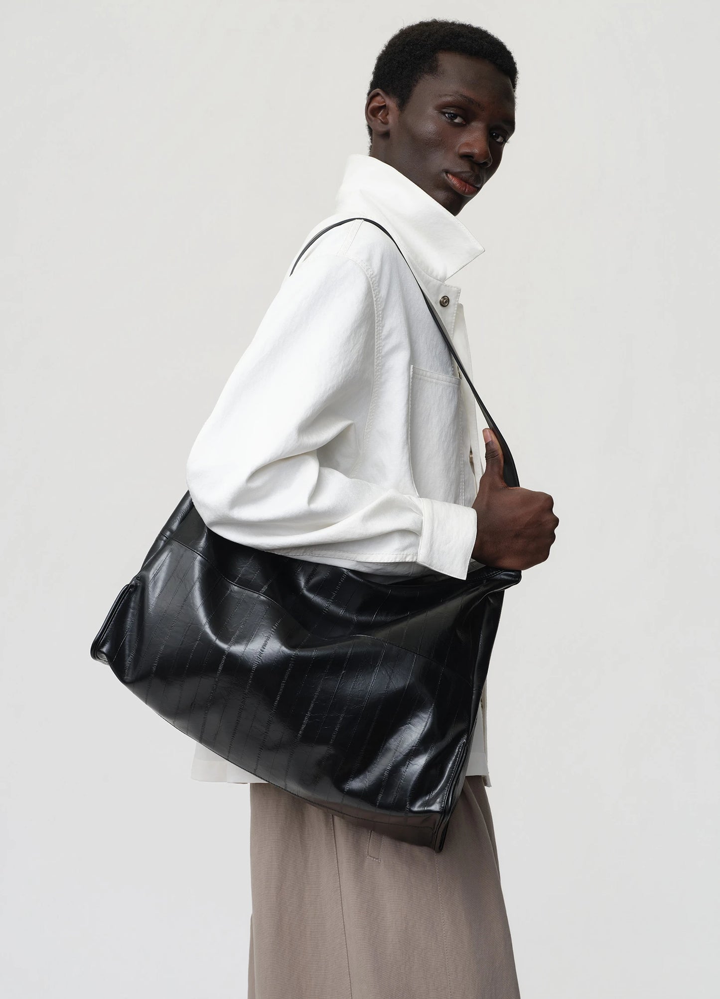 Textured Shoulder Bag
