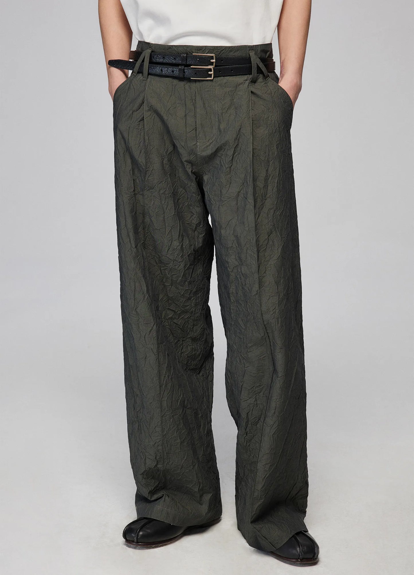 Textured Loose Trousers
