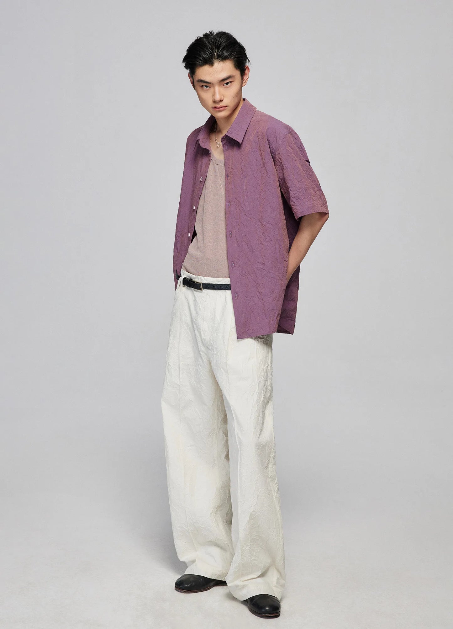 Textured Loose Trousers