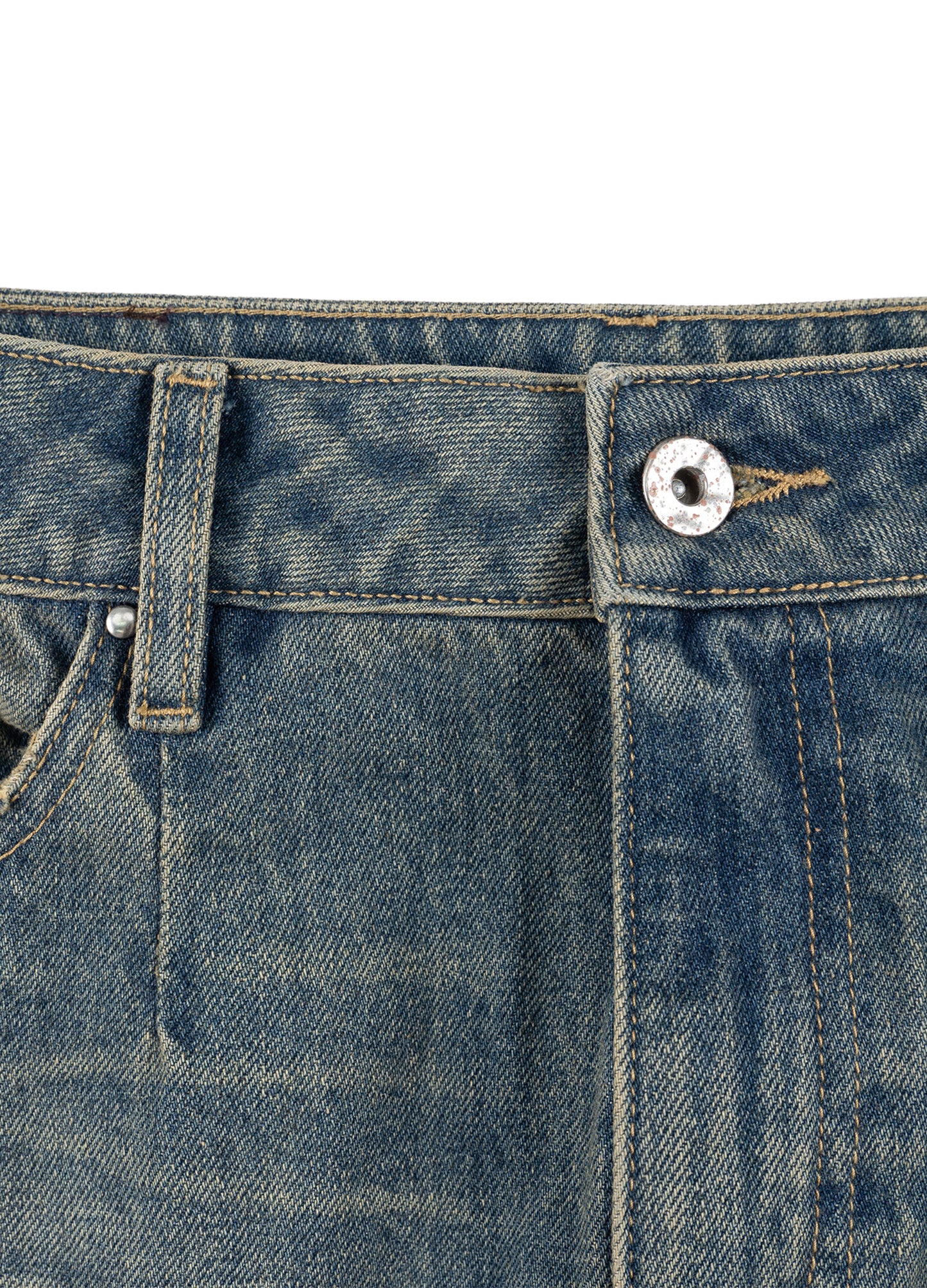 Denim Split Skirt