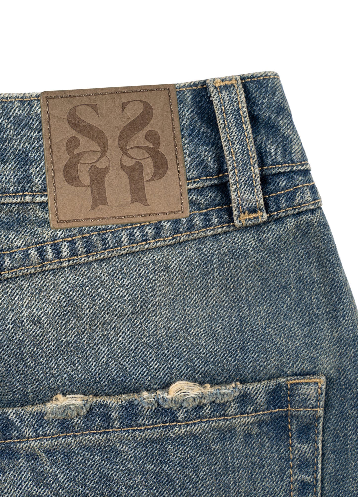 Denim Split Skirt