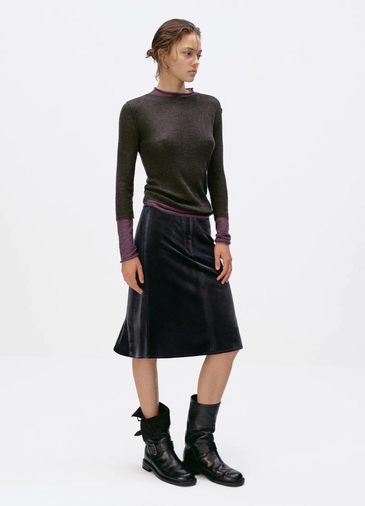 Velvet Fishtail Skirt