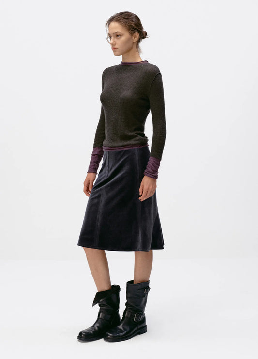 Velvet Fishtail Skirt