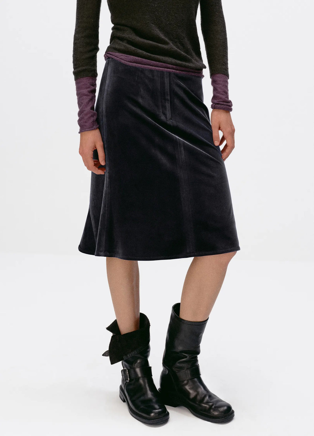 Velvet Fishtail Skirt