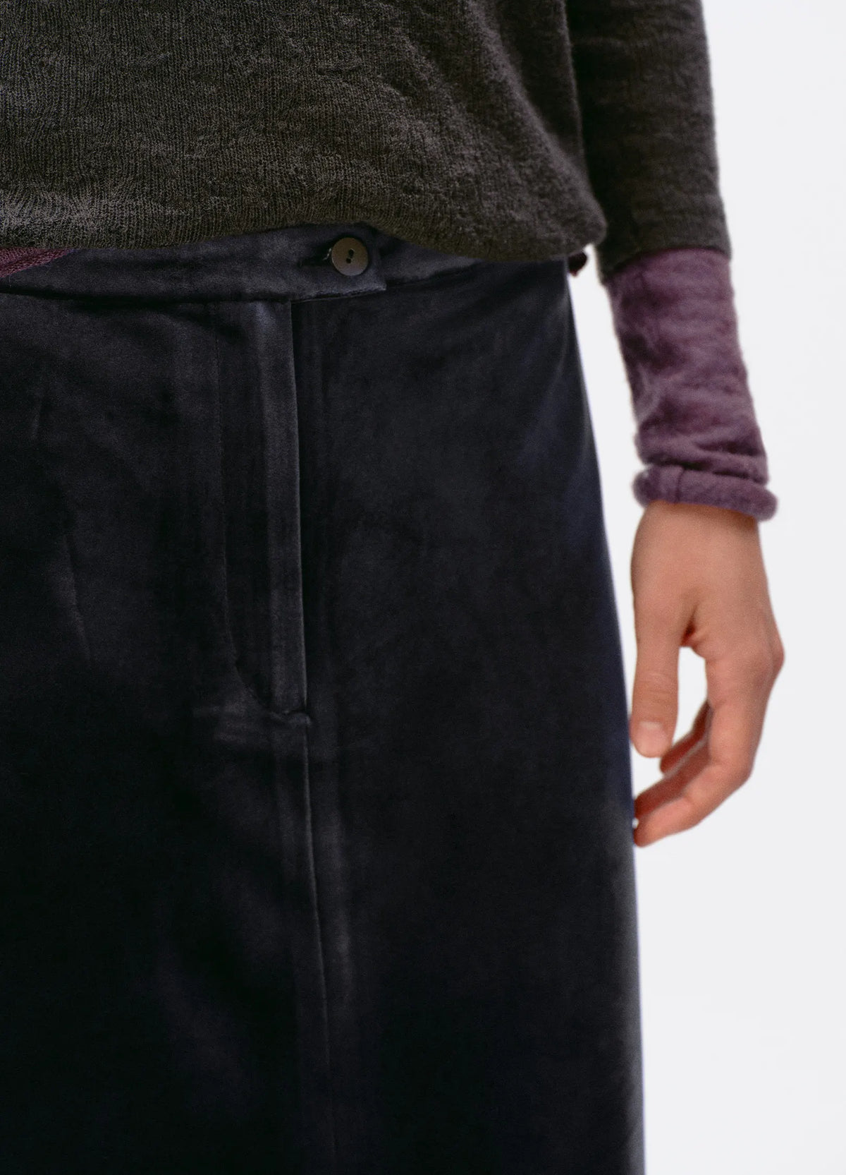 Velvet Fishtail Skirt