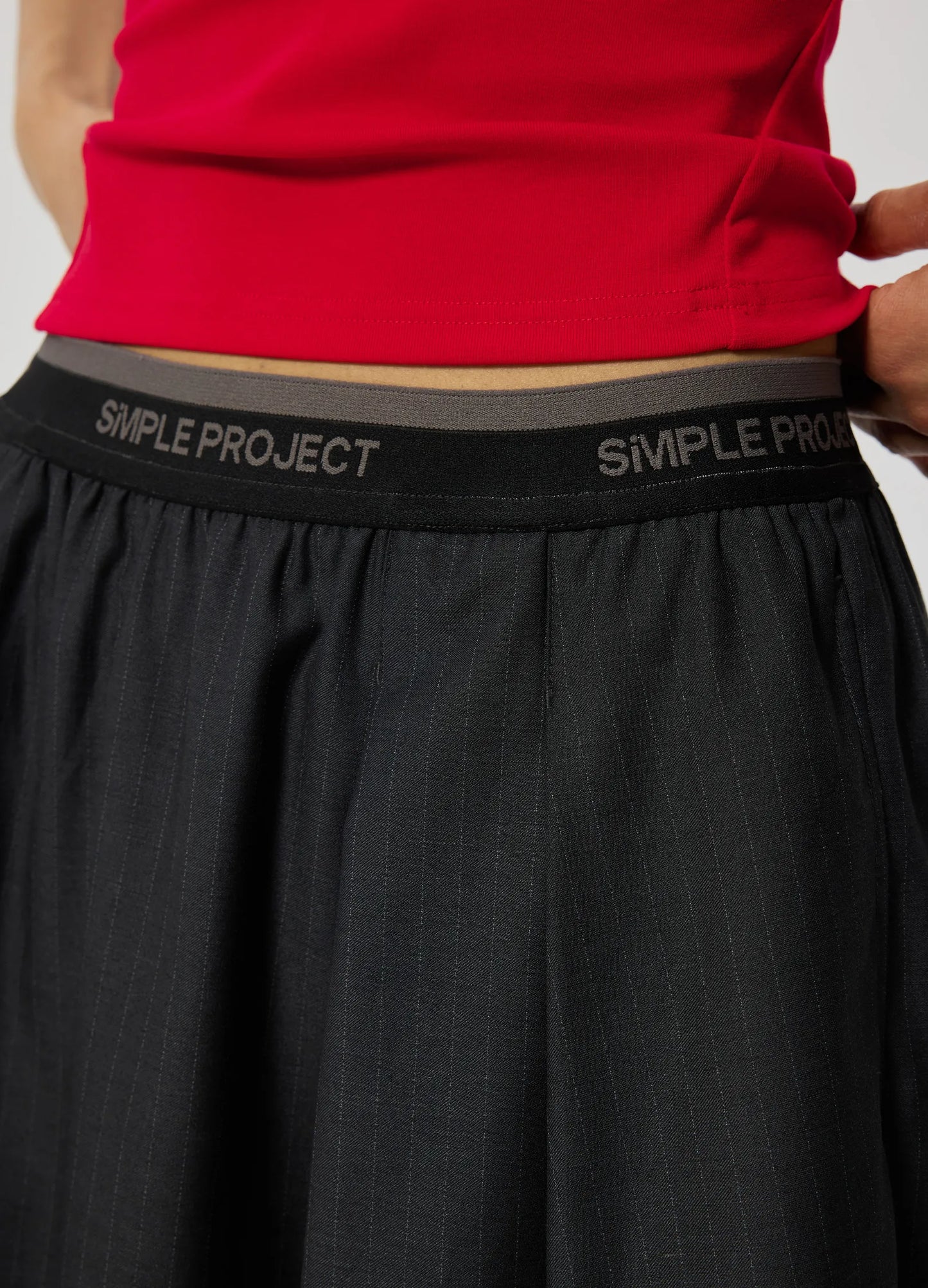 Waistband Logo Skirt
