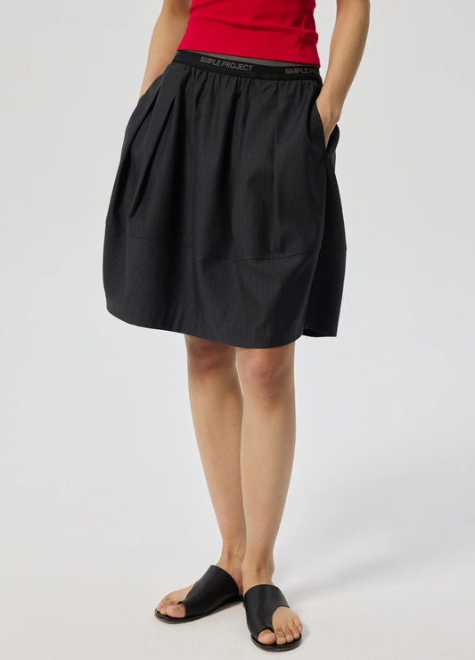 Waistband Logo Skirt