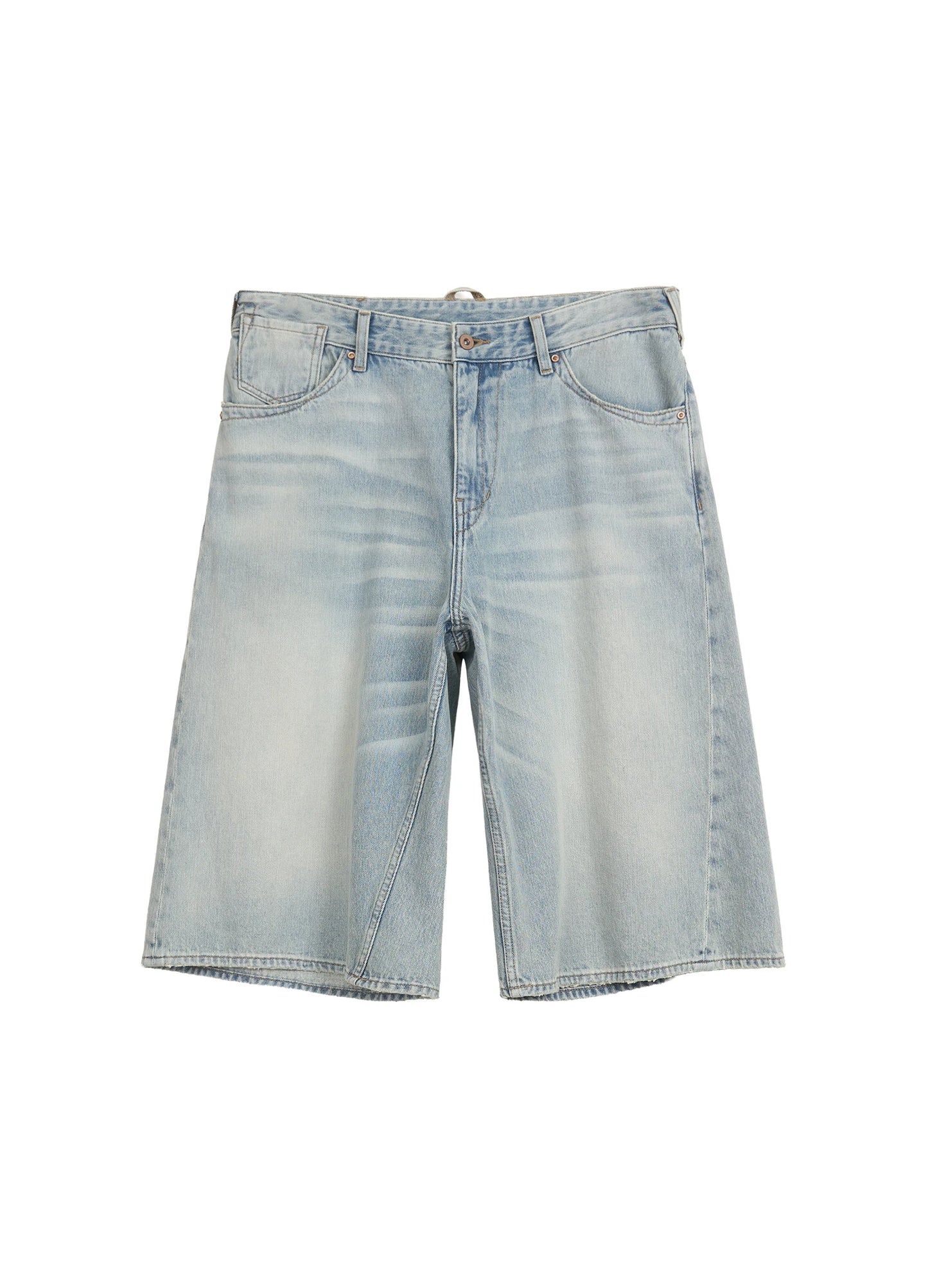 Washed Denim Shorts