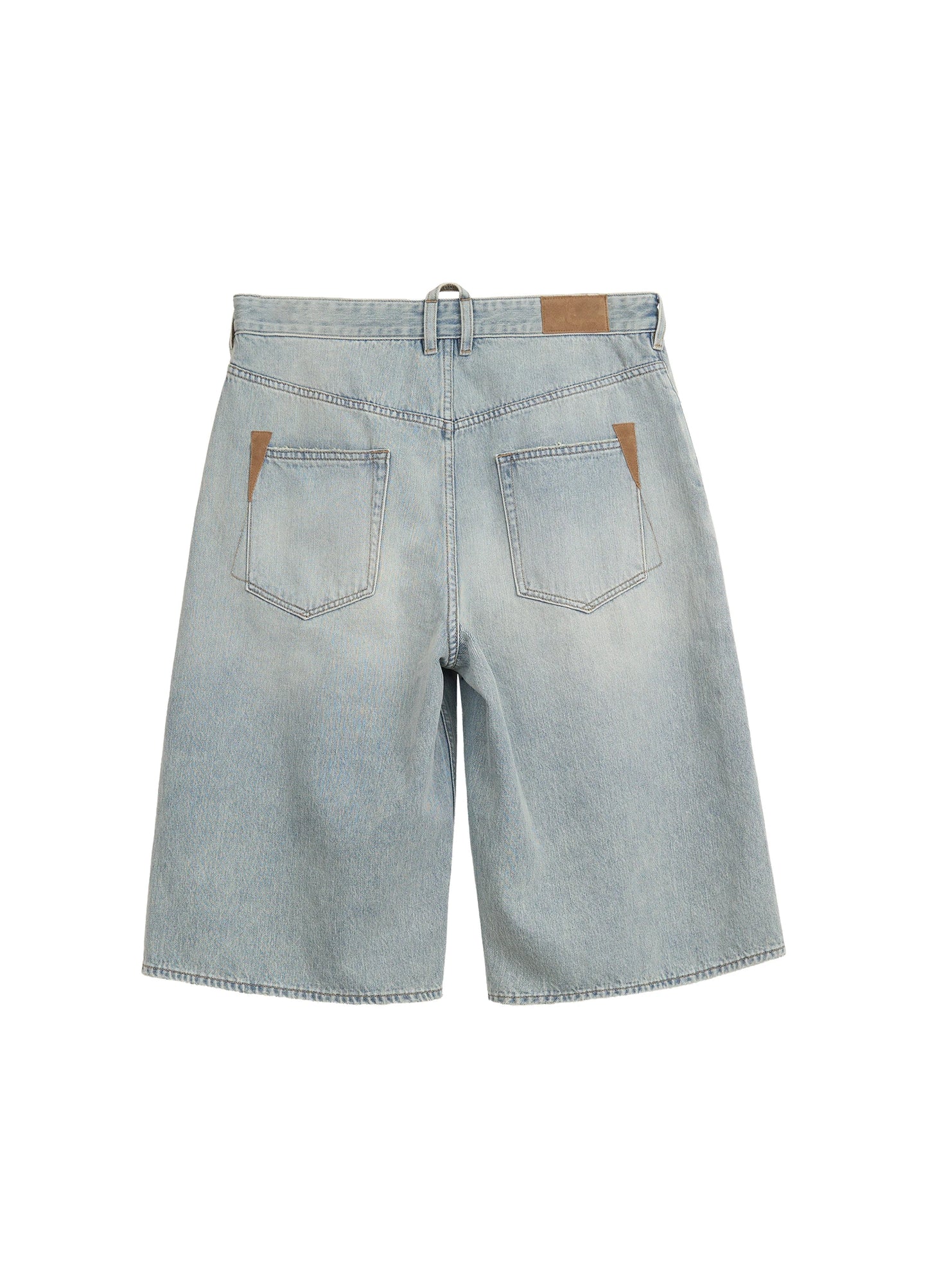 Washed Denim Shorts