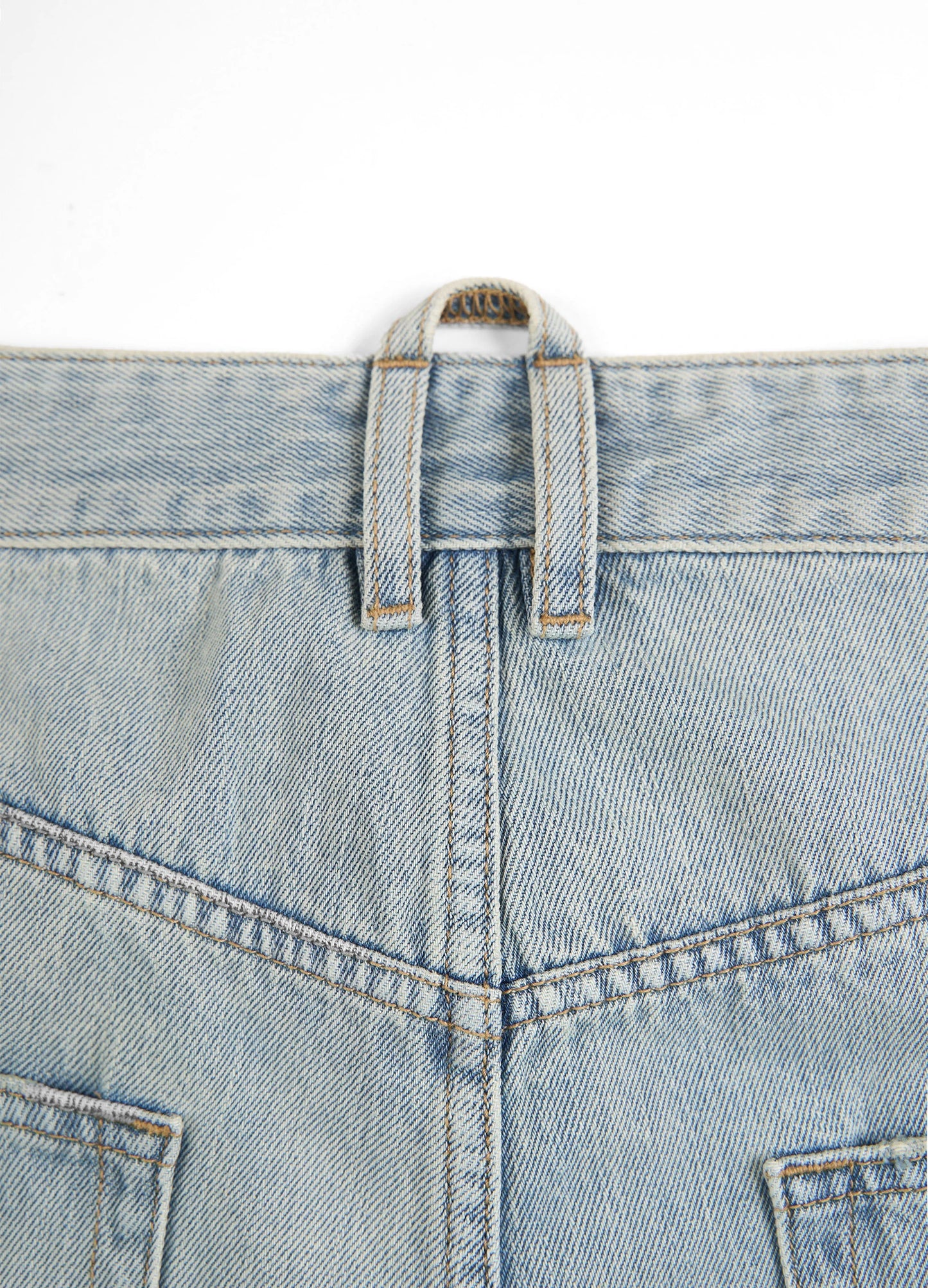 Washed Denim Shorts