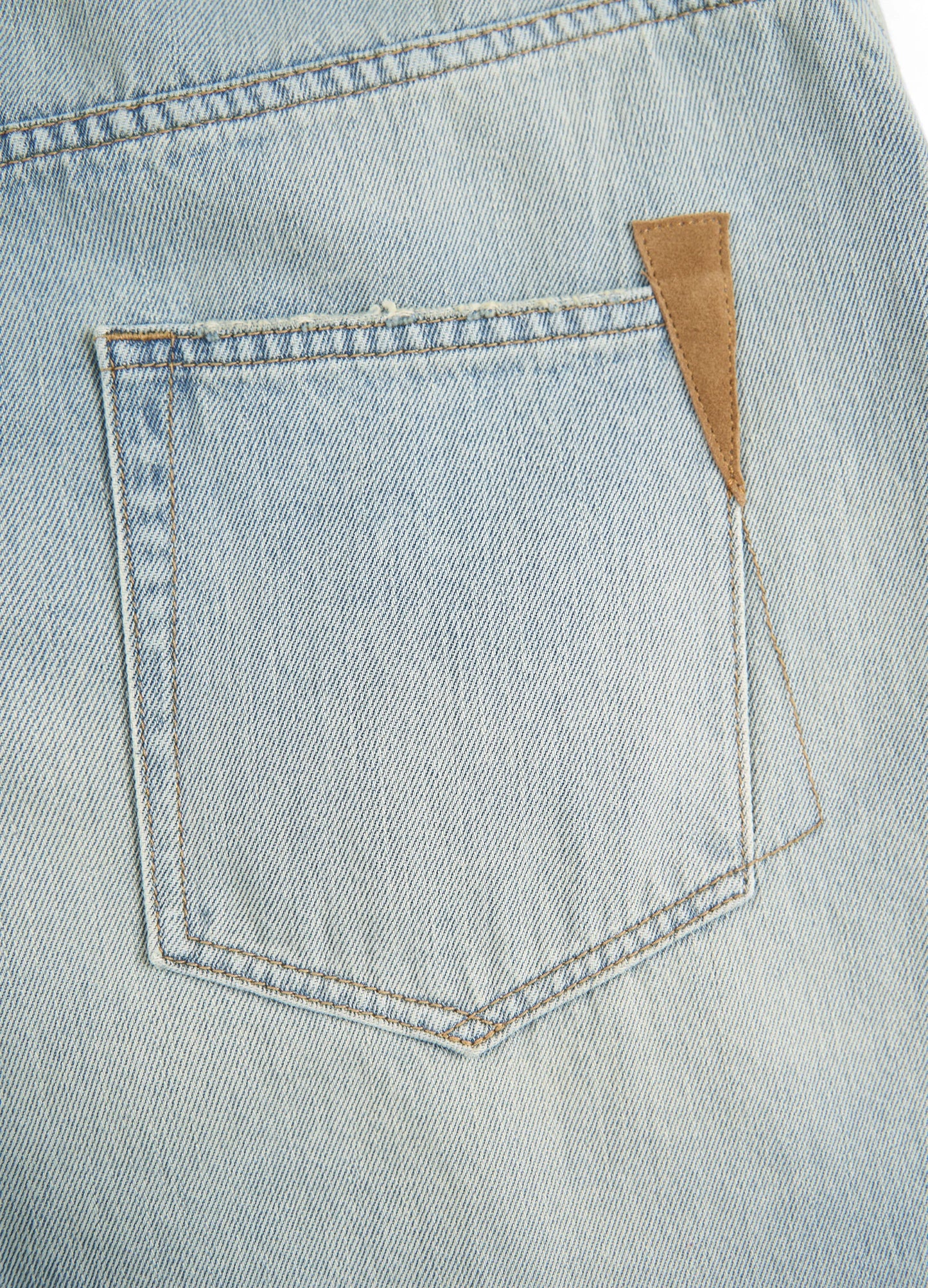 Washed Denim Shorts