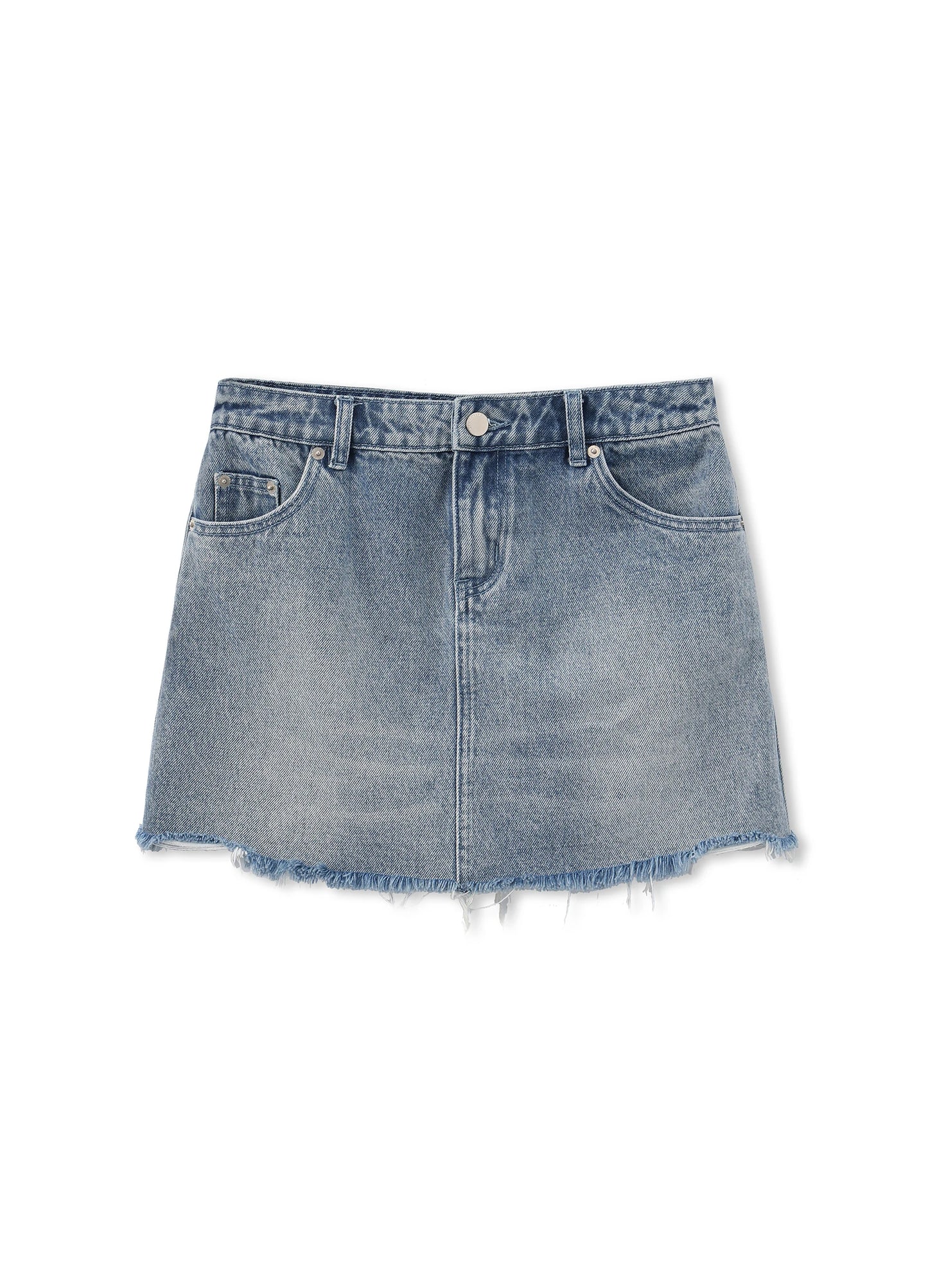 Washed Denim Skirt