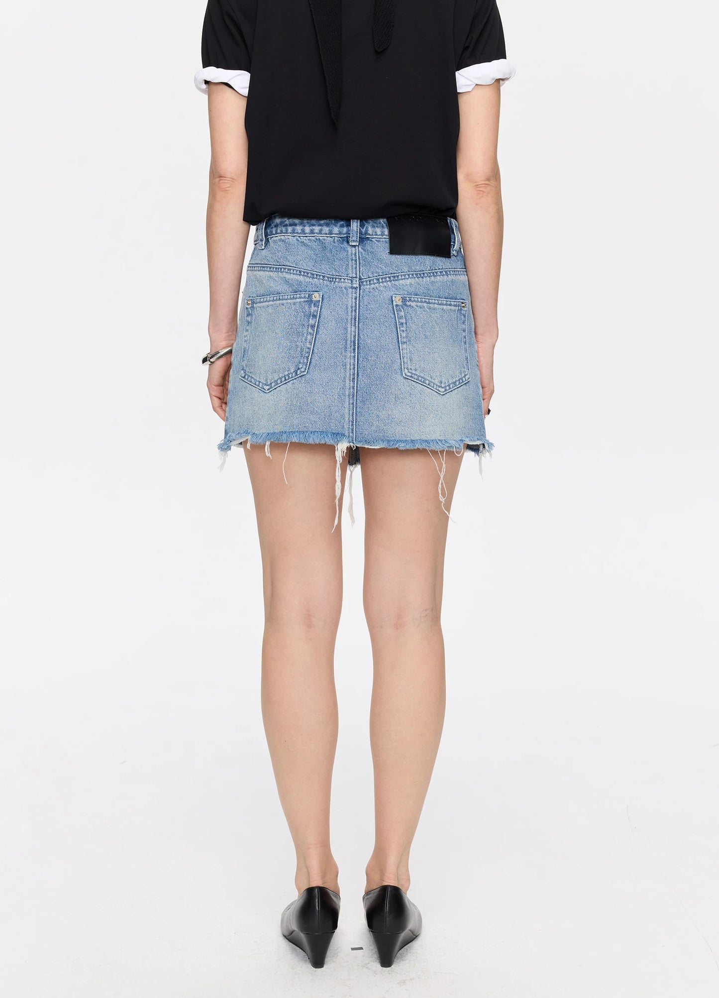 Washed Denim Skirt