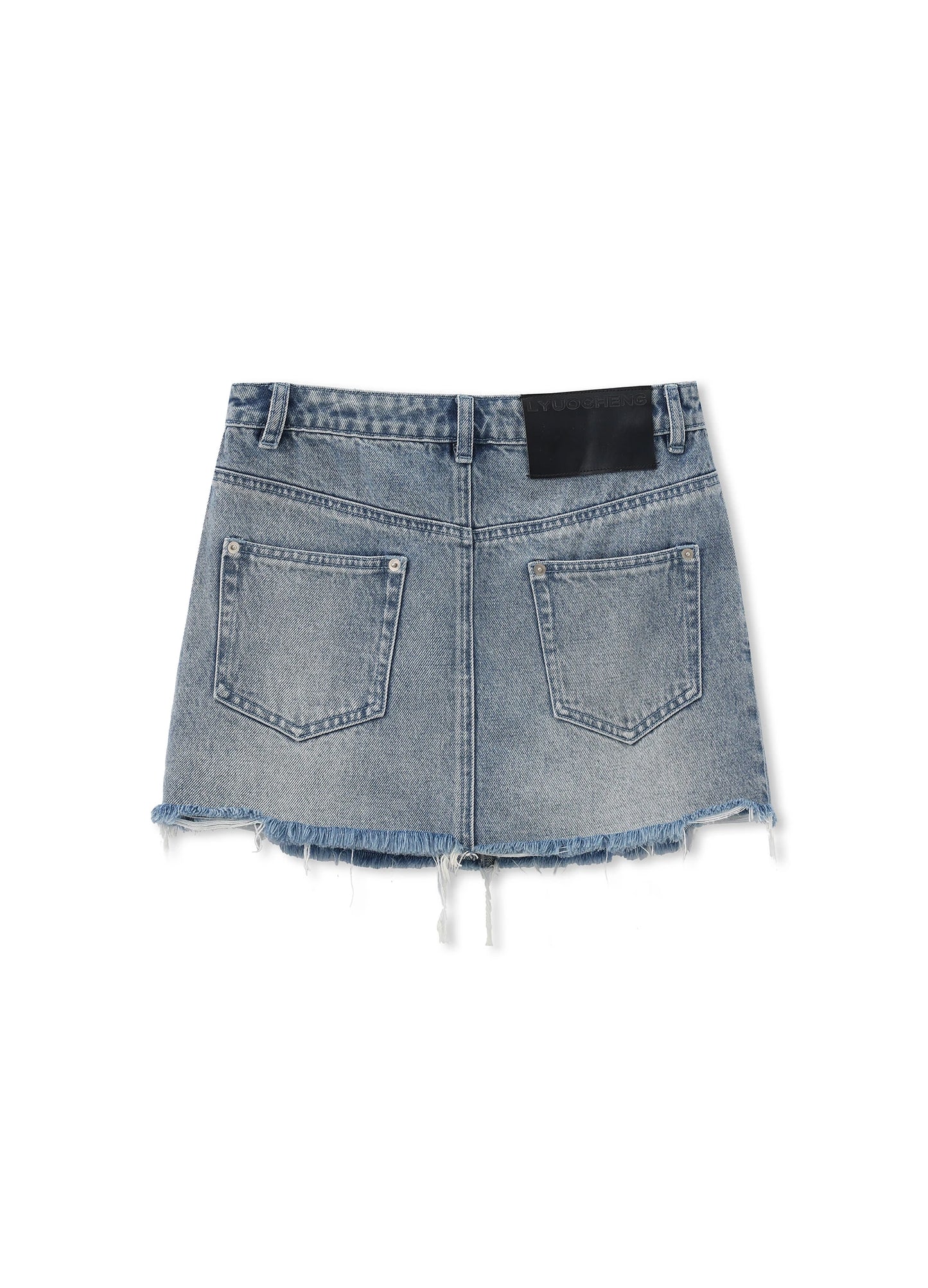 Washed Denim Skirt