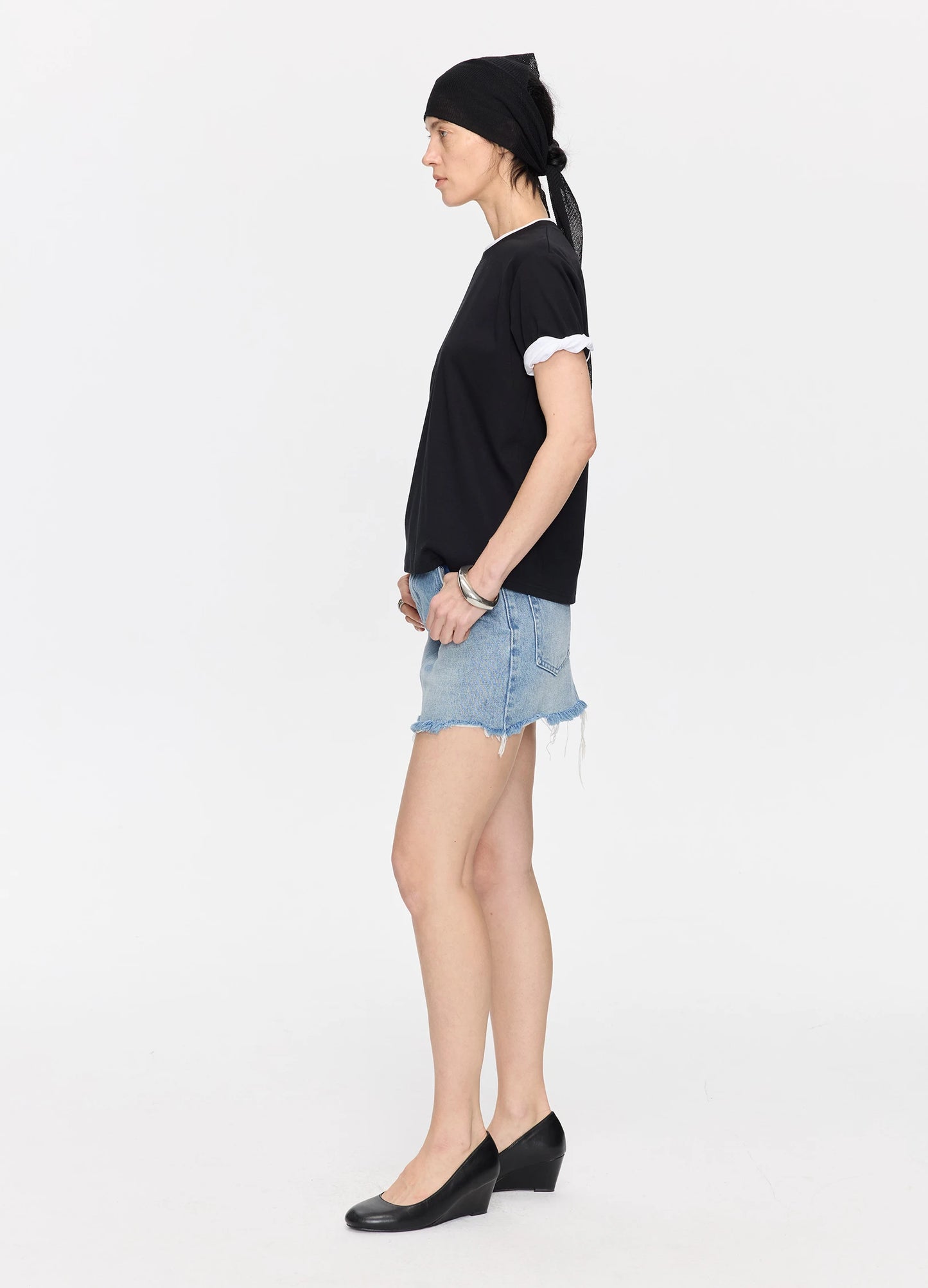 Washed Denim Skirt