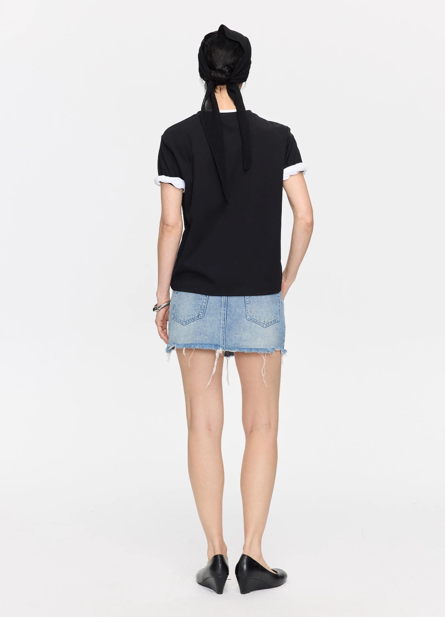 Washed Denim Skirt