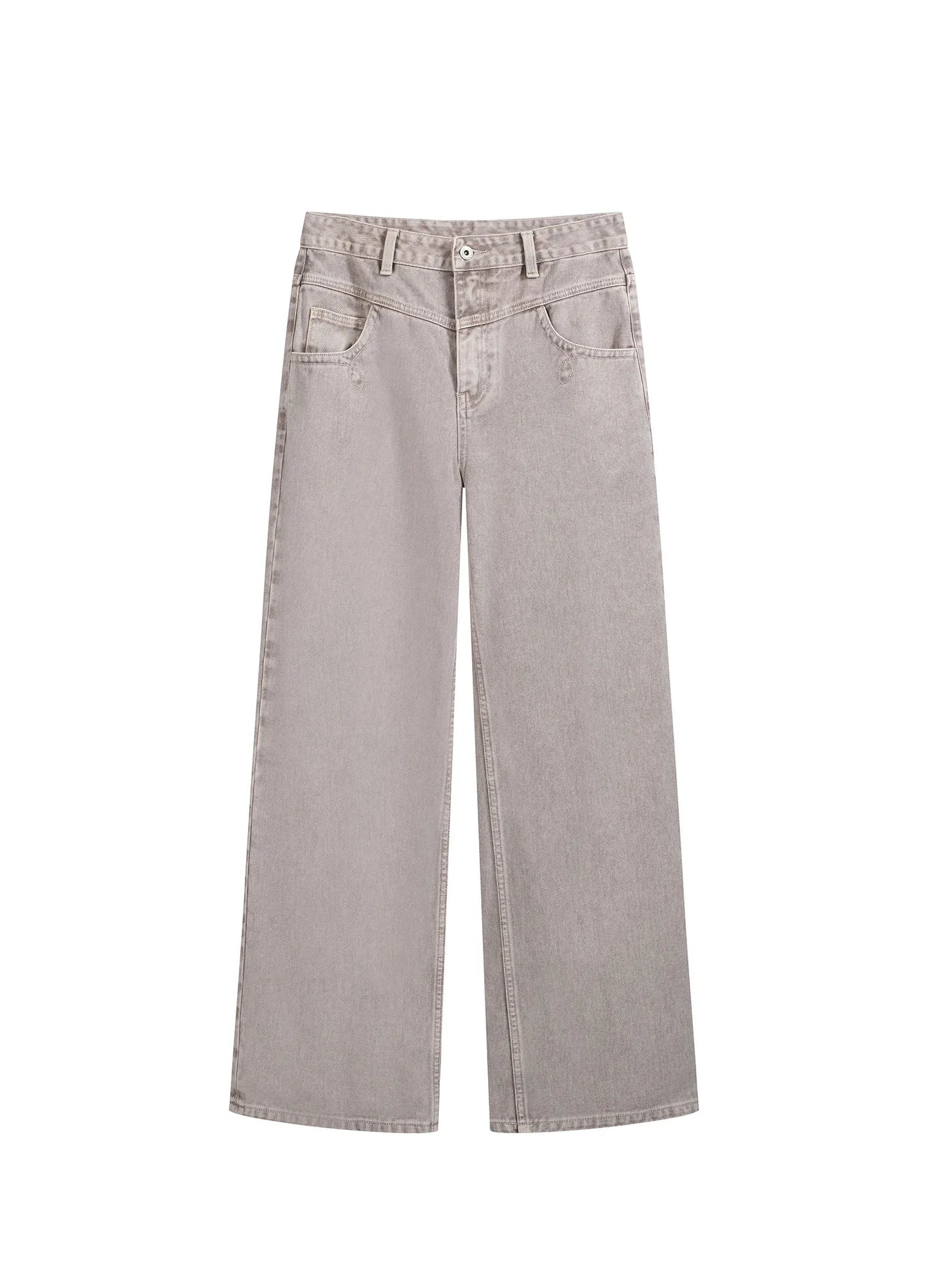 Washed Straight Denims