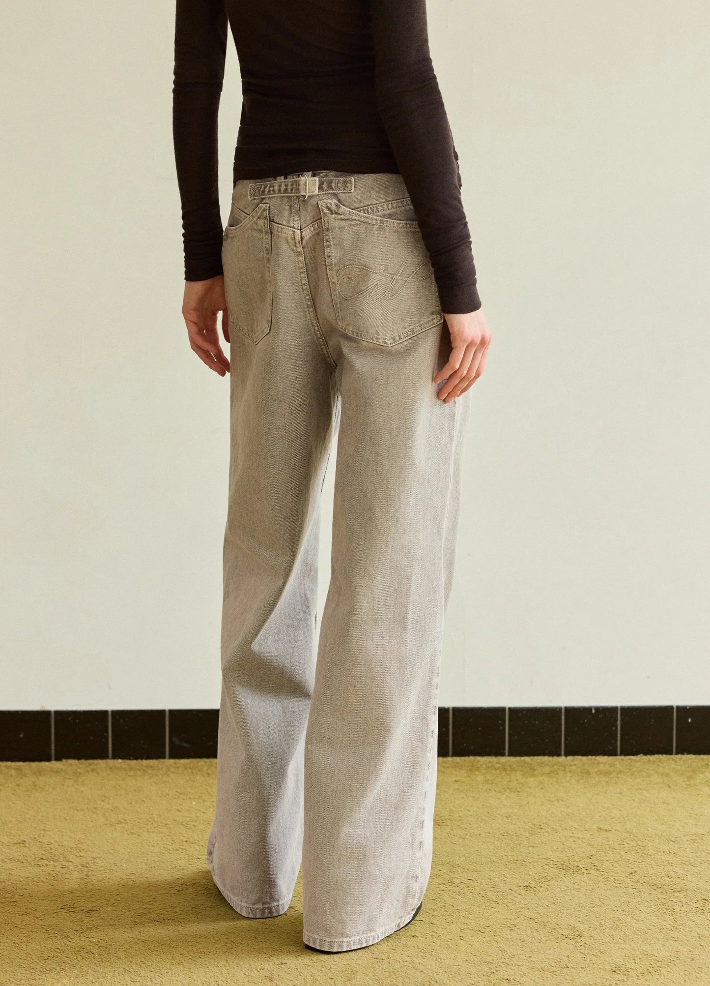 Washed Straight Denims