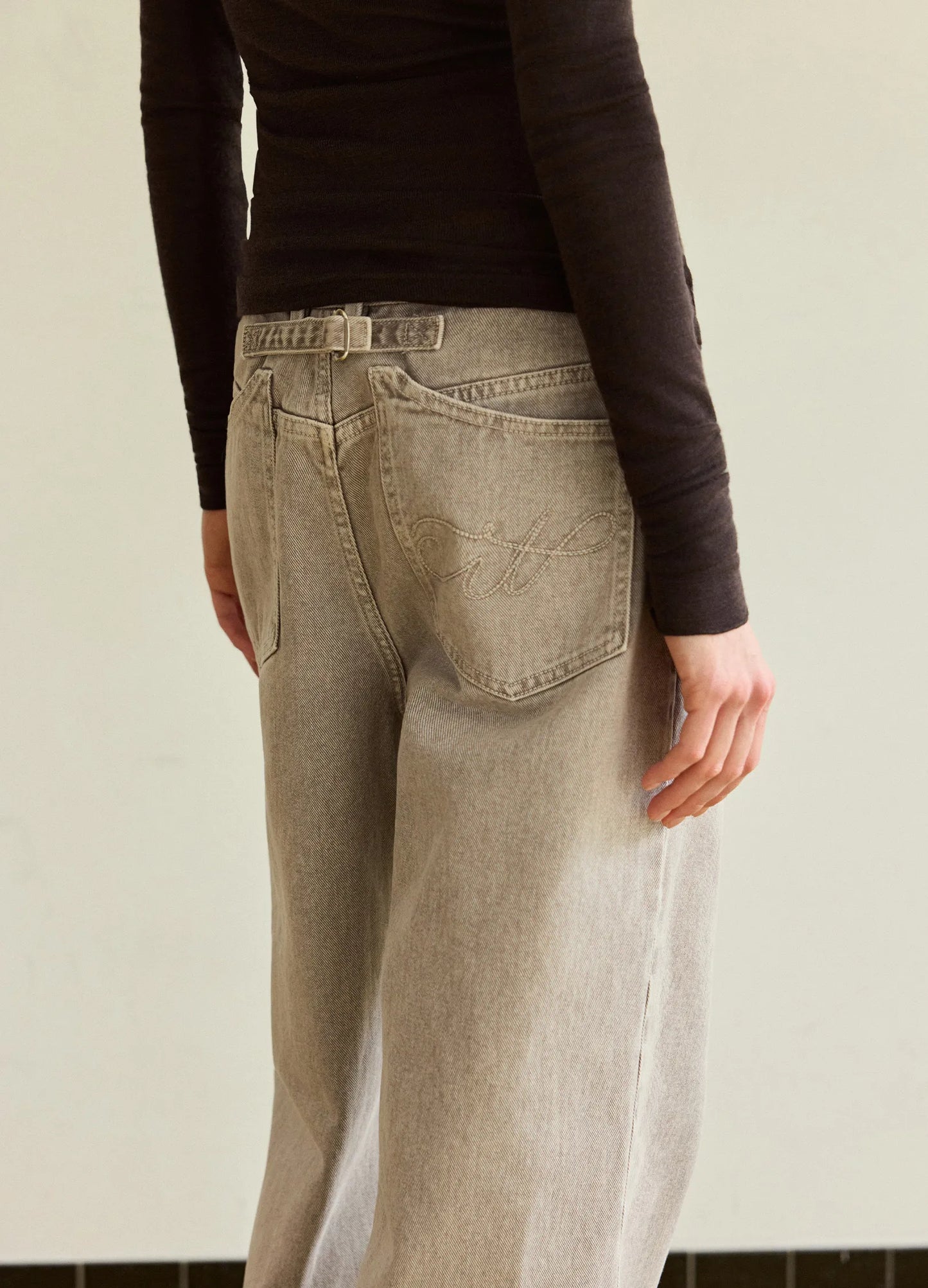 Washed Straight Denims