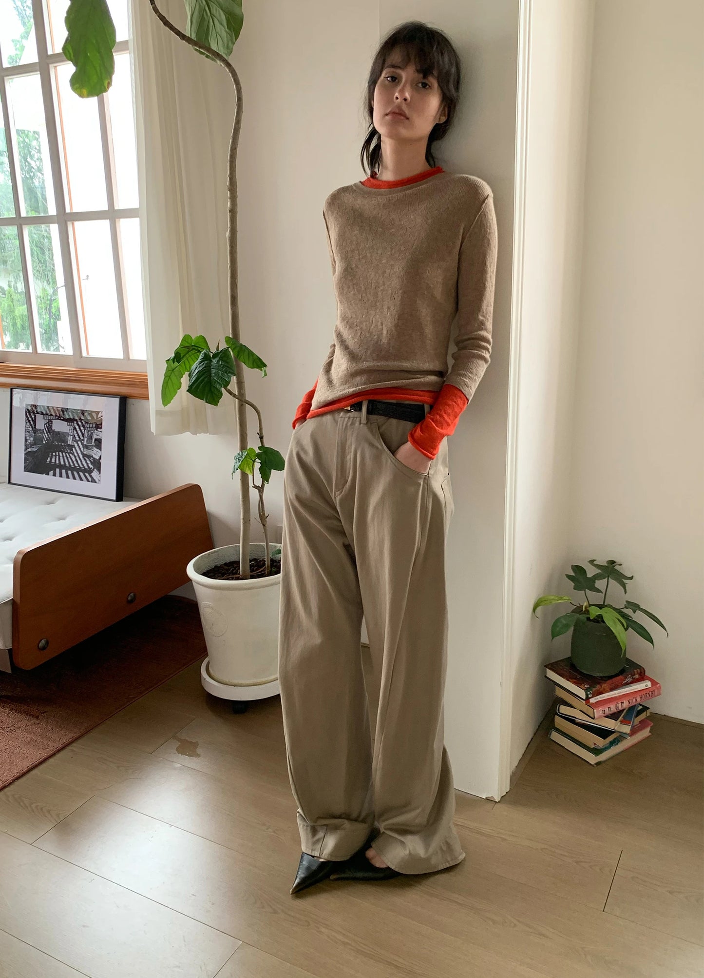 Washed Tencel Trousers