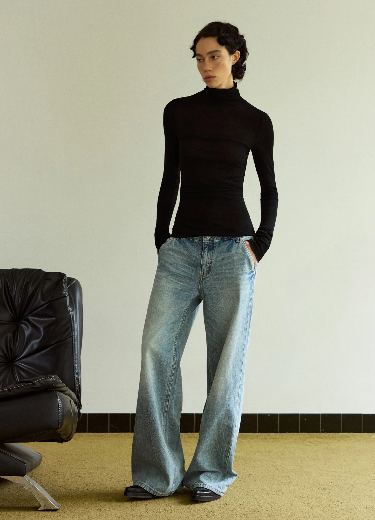 Washed Wide Denims