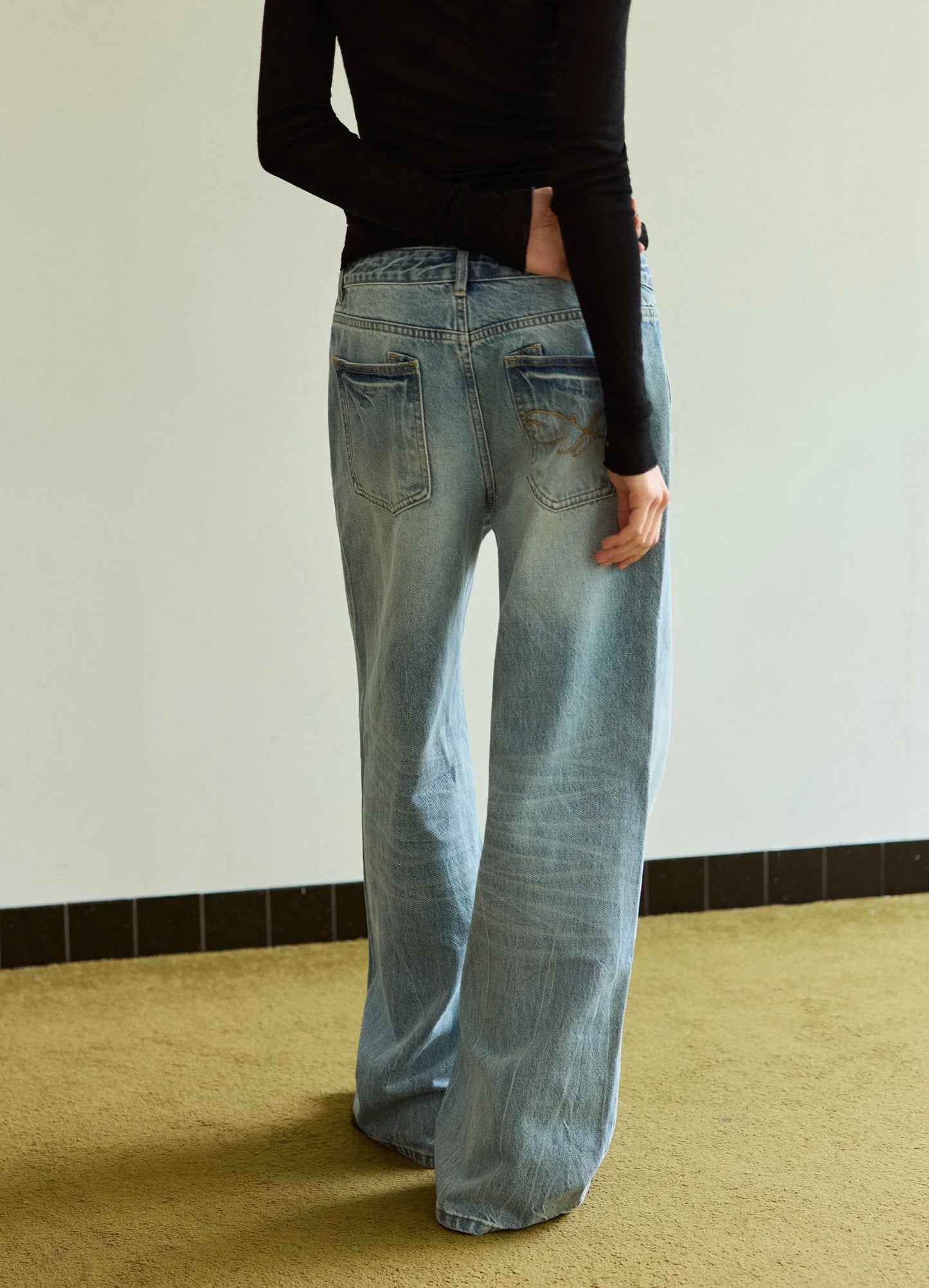 Washed Wide Denims