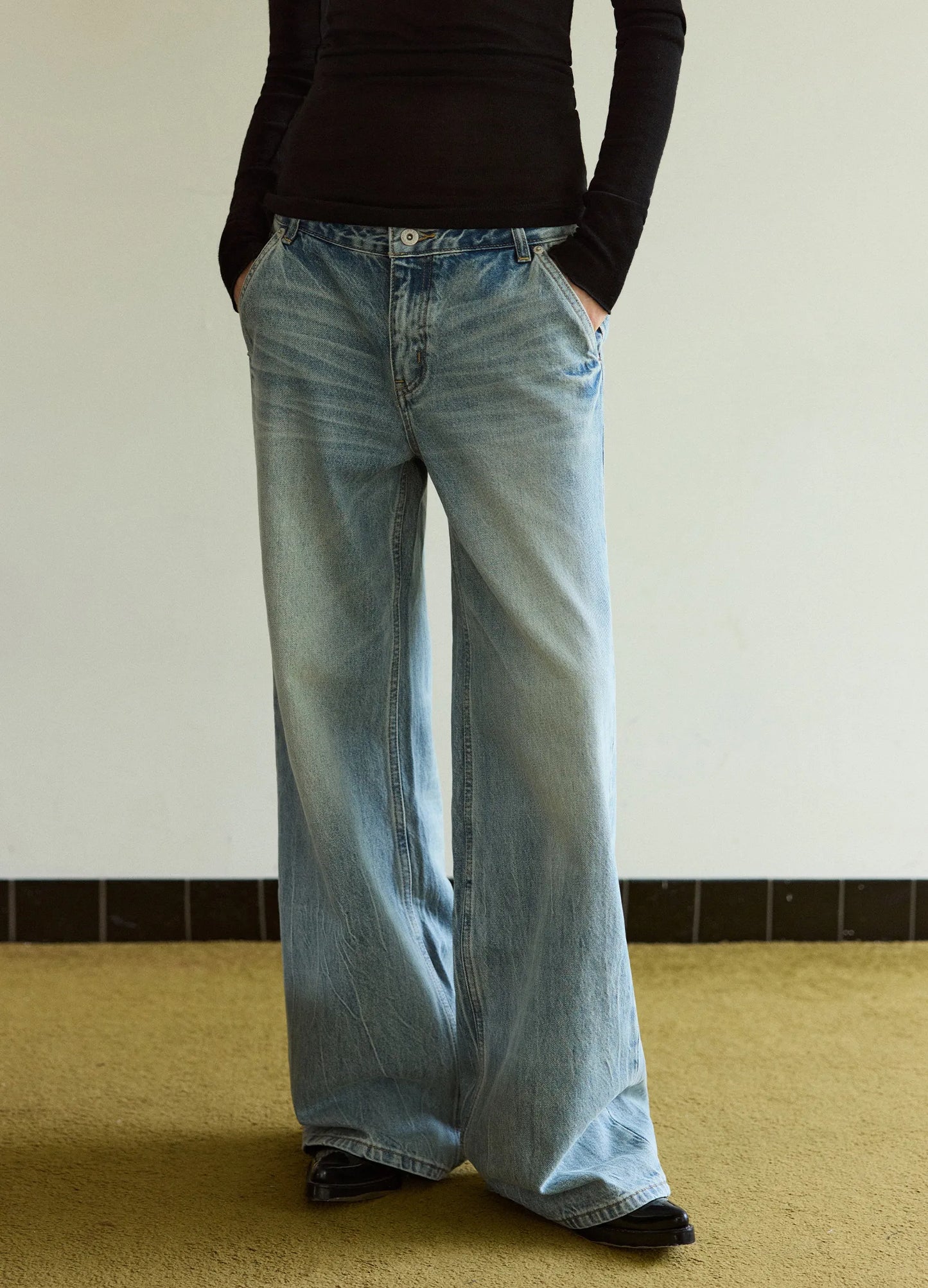 Washed Wide Denims