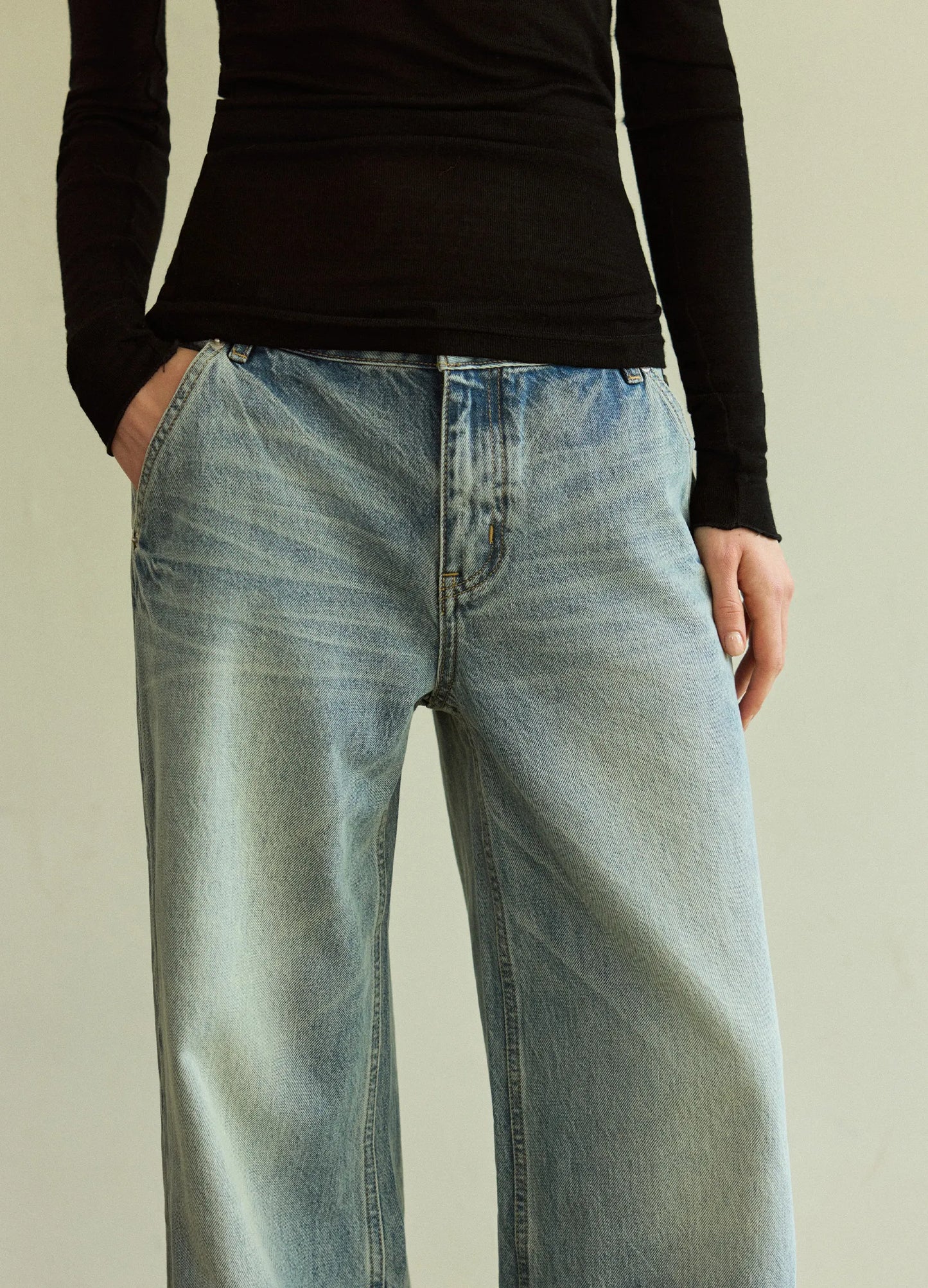 Washed Wide Denims