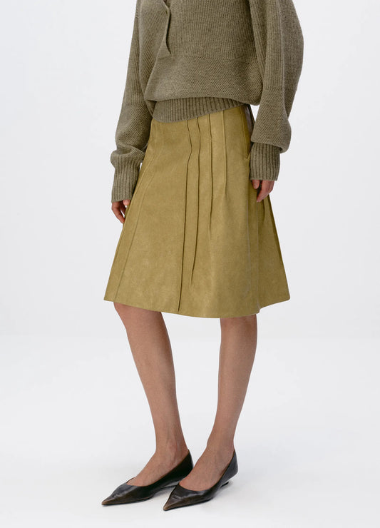 Waxed Leather Skirt