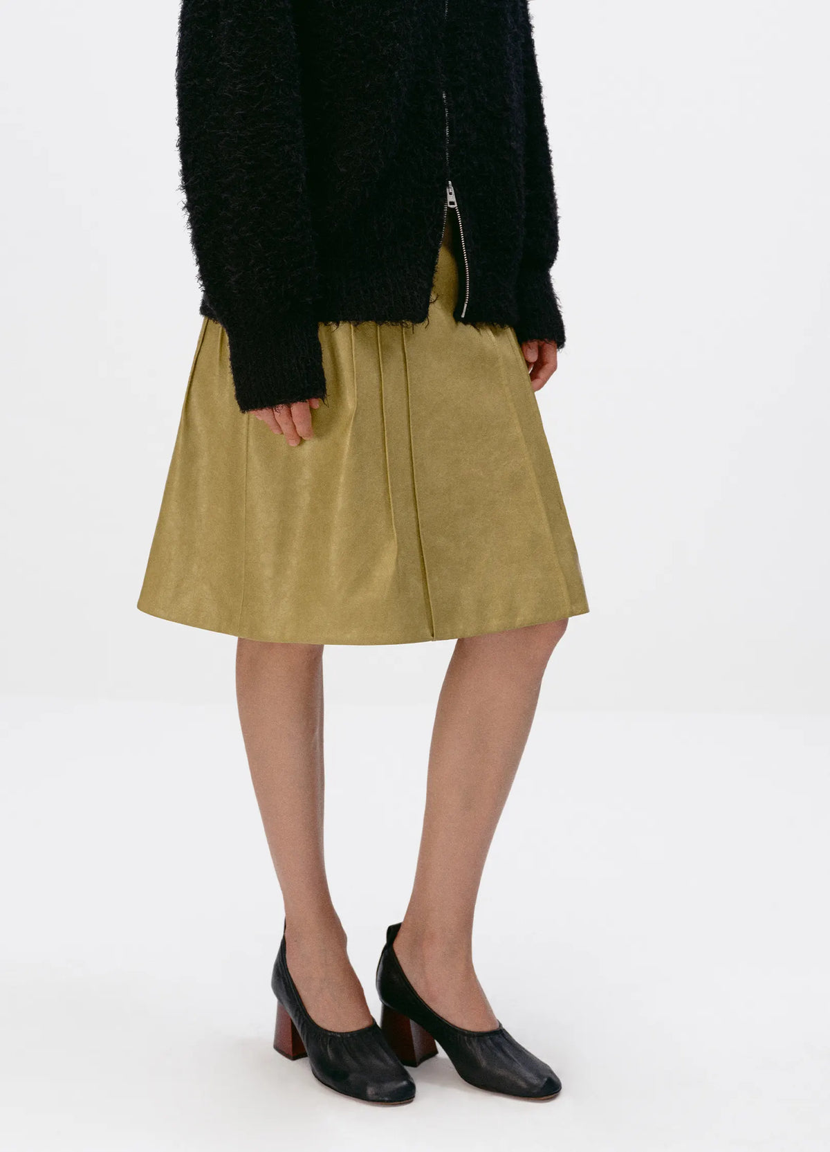 Waxed Leather Skirt