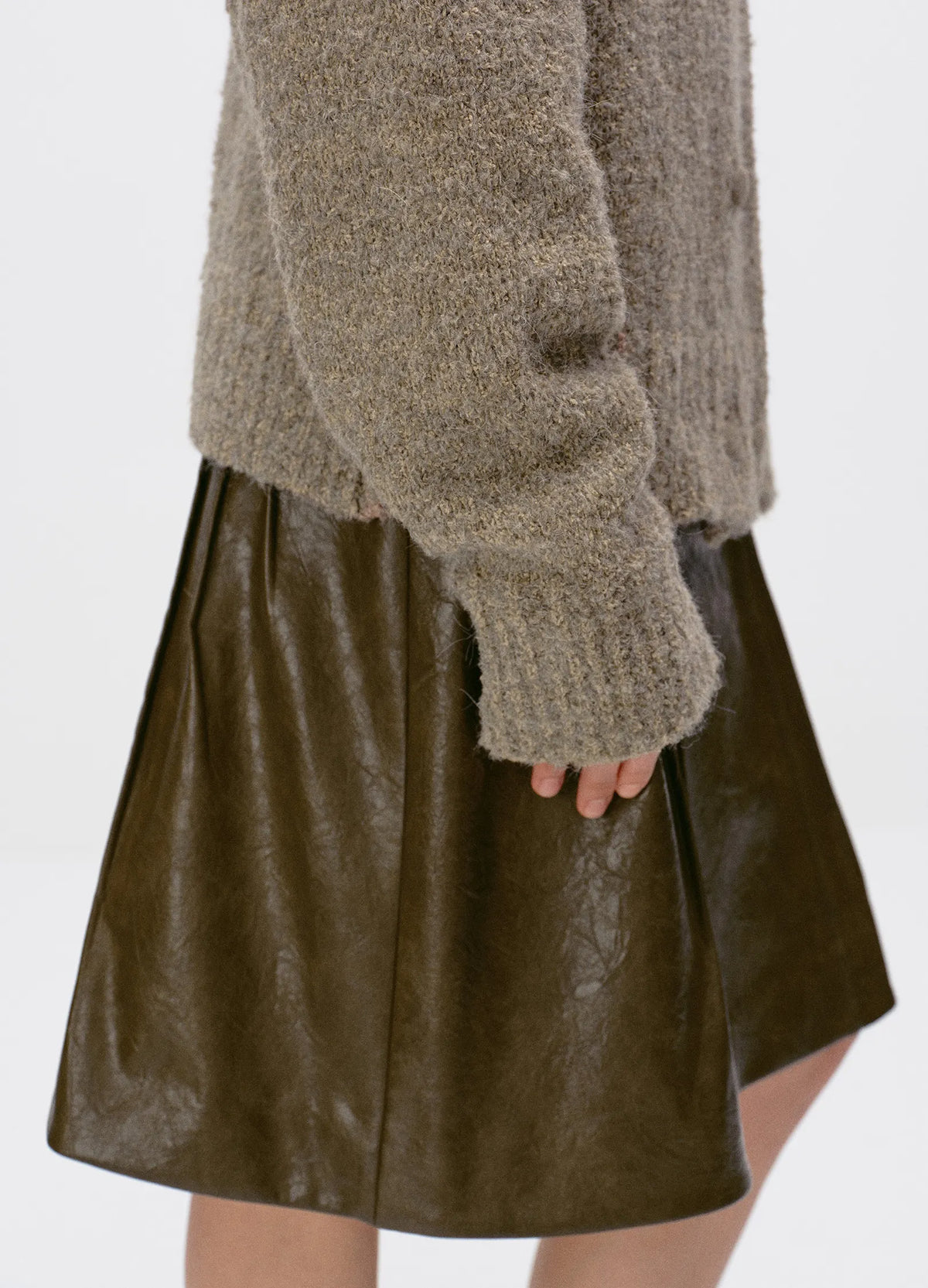 Waxed Leather Skirt
