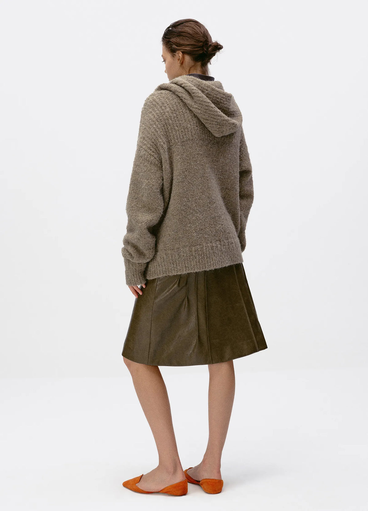 Waxed Leather Skirt