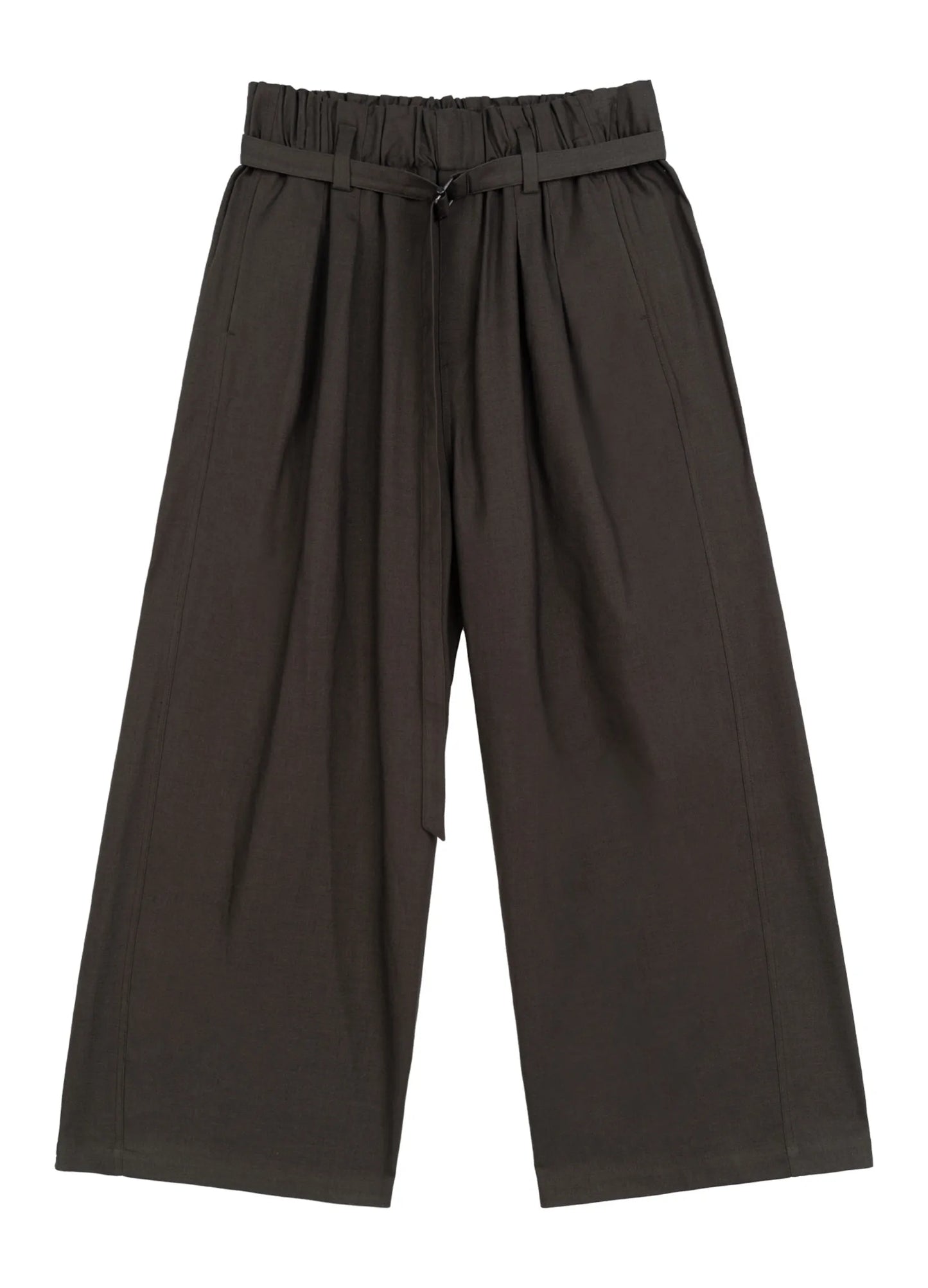 Wide Pleated Stretch Trousers
