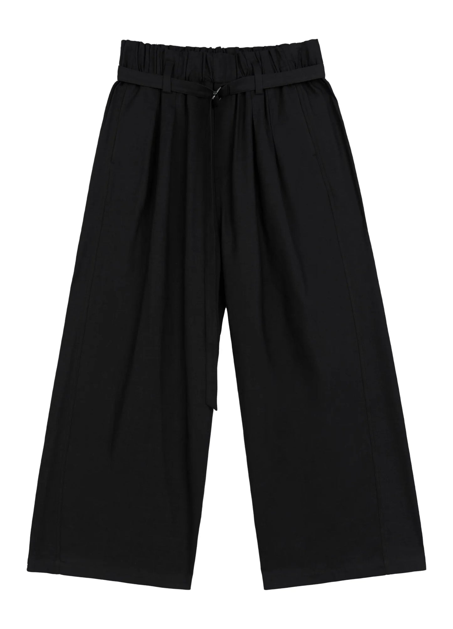 Wide Pleated Stretch Trousers