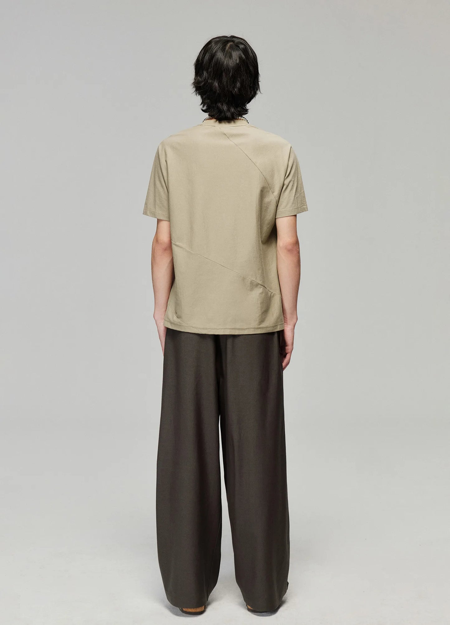 Wide Pleated Stretch Trousers