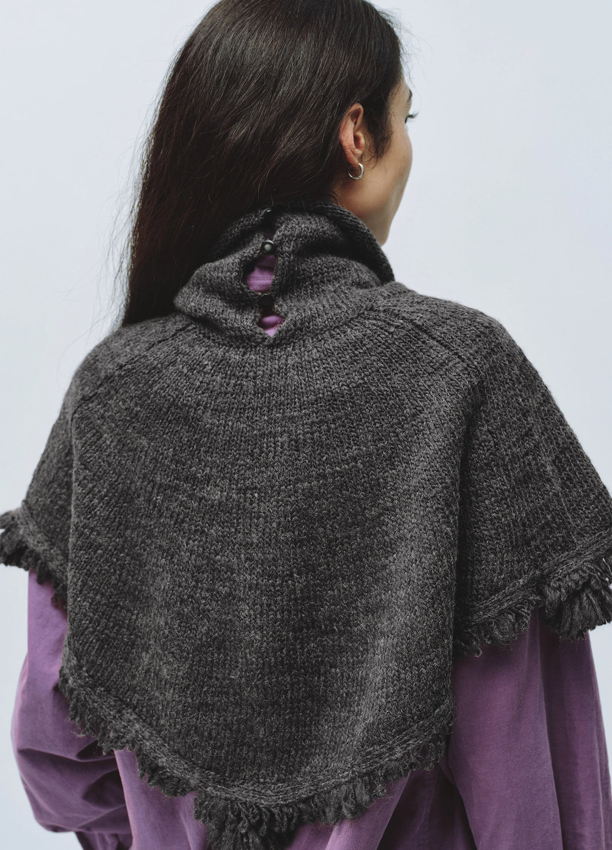 Fringed Wool Cape