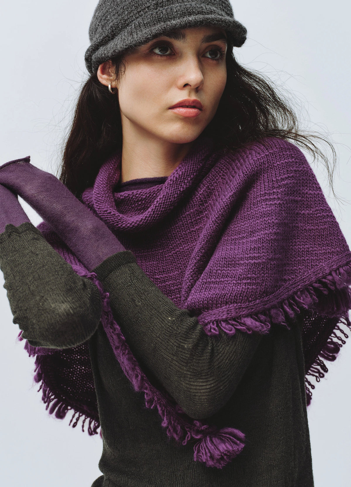 Fringed Wool Cape