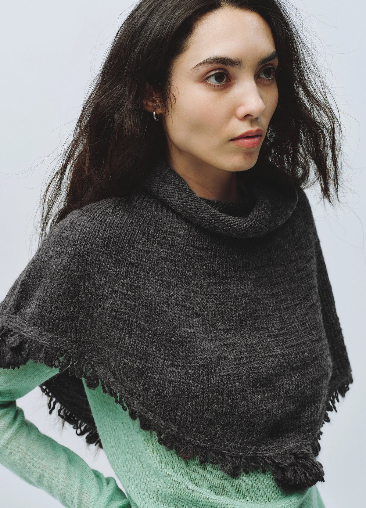 Fringed Wool Cape