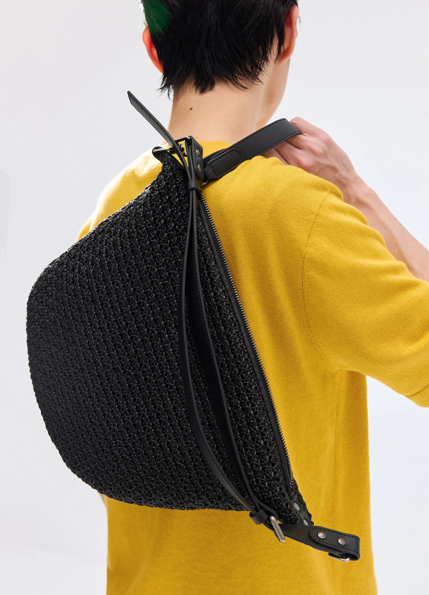 Woven Crescent Bag