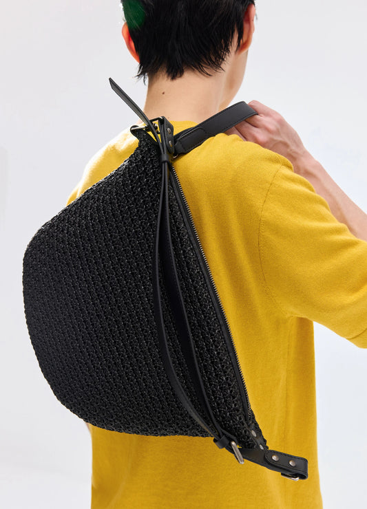 Woven Crescent Bag