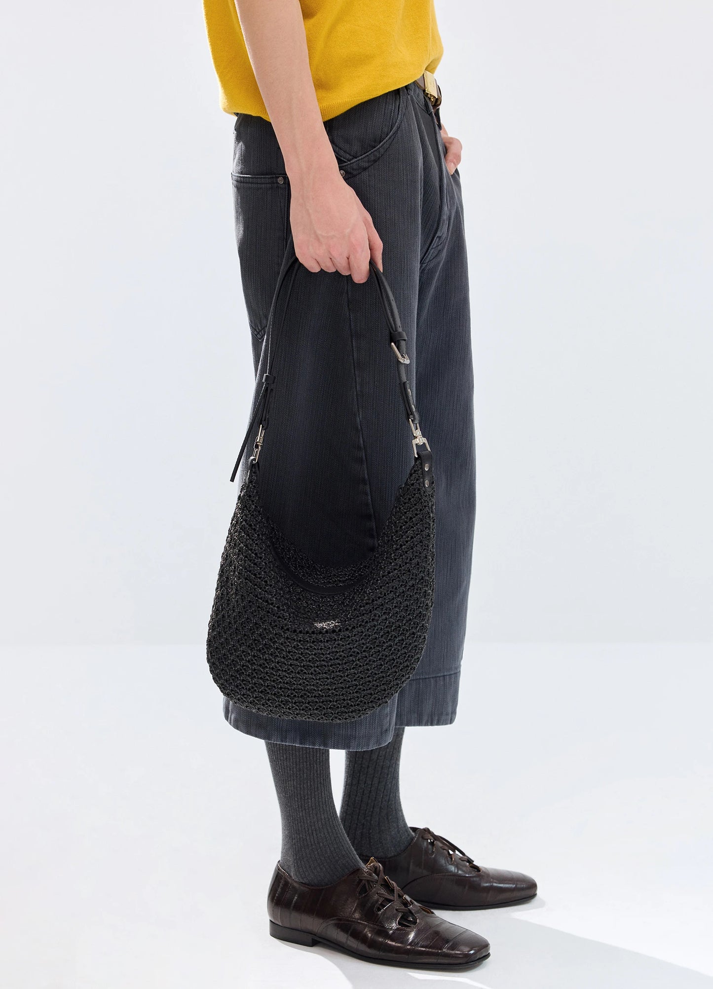 Woven Crescent Bag