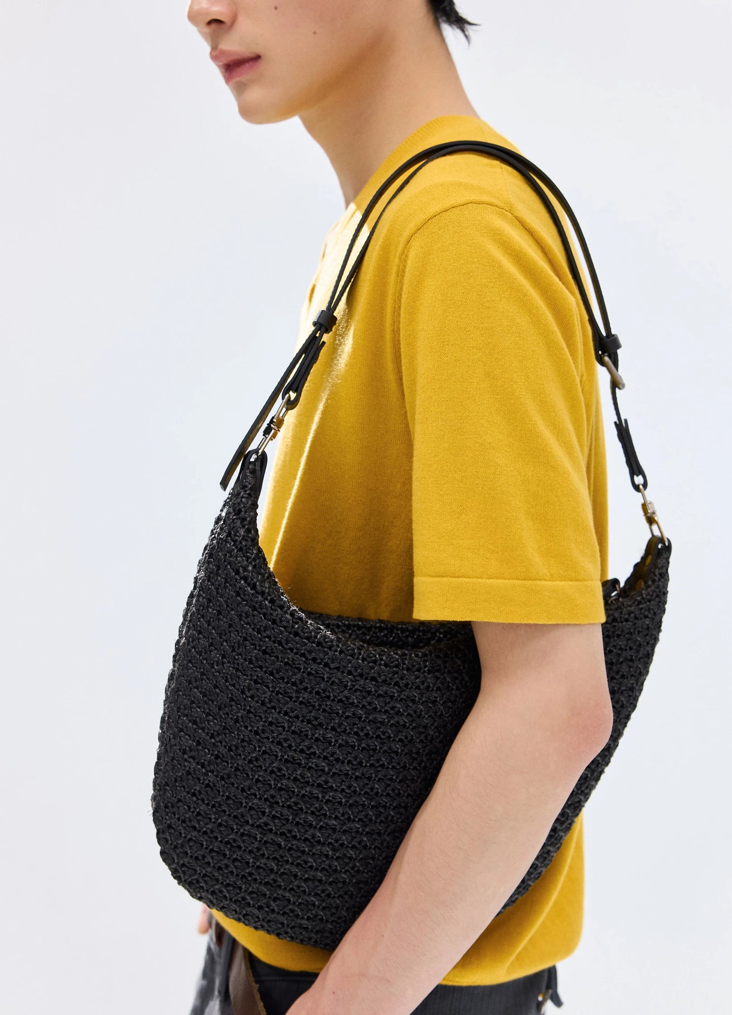 Woven Crescent Bag