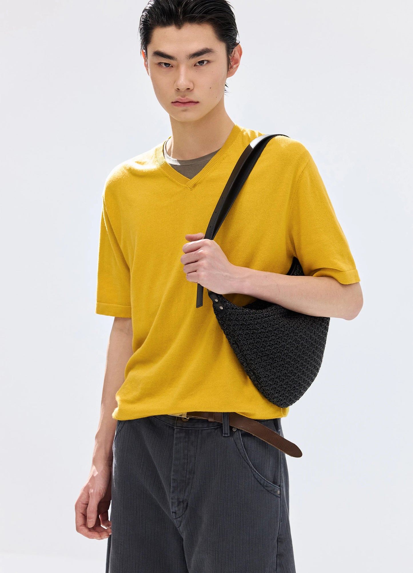 Woven Crescent Bag