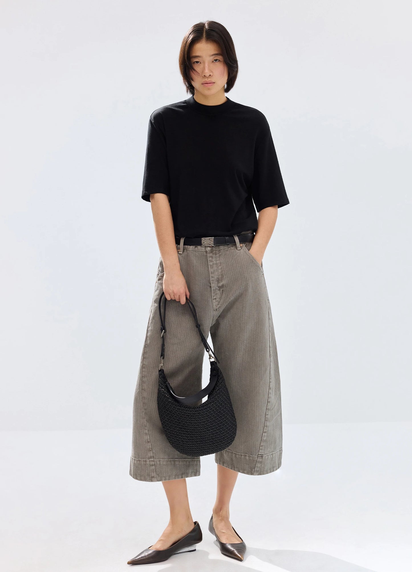 Woven Crescent Bag